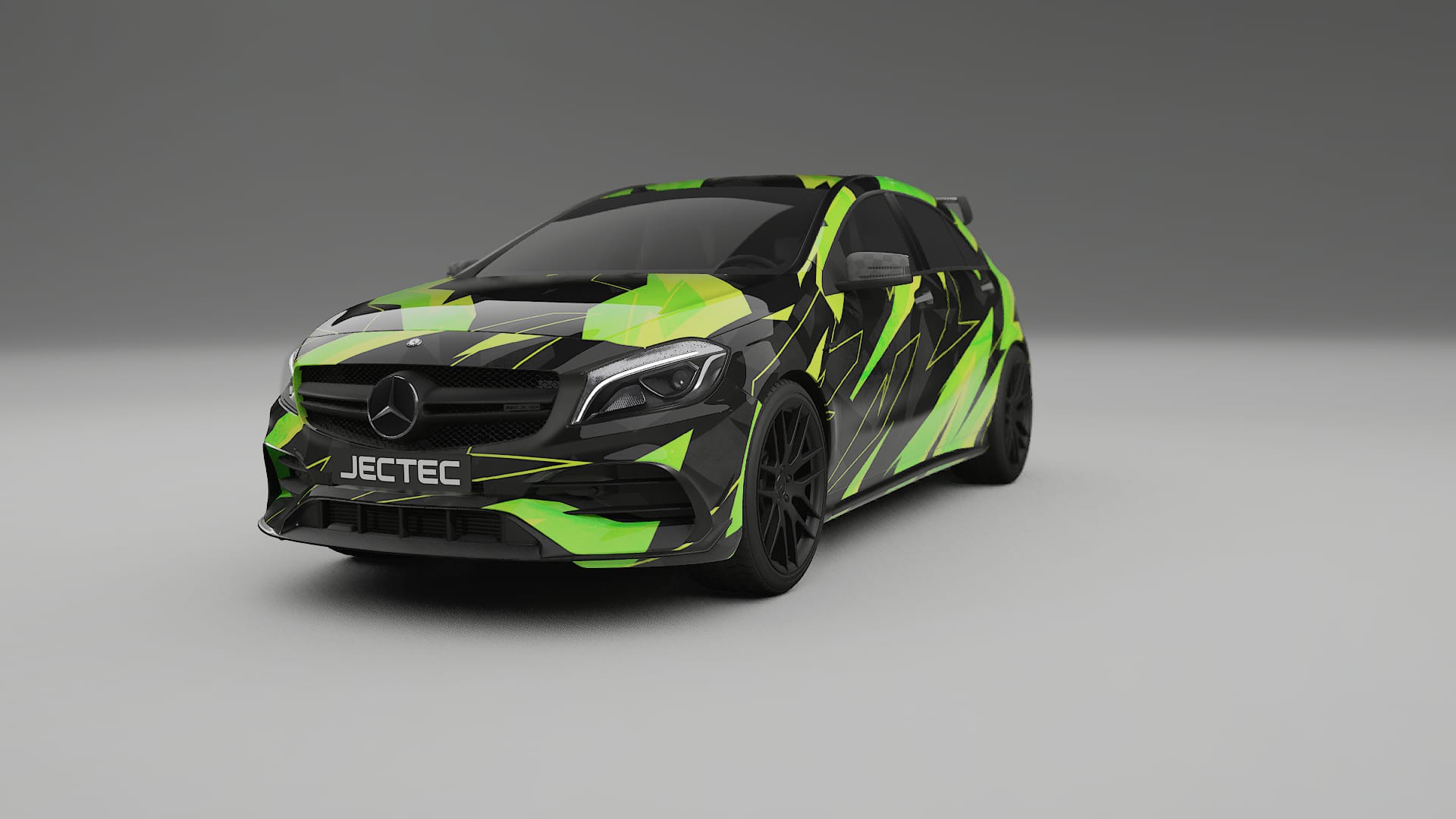 Mercedes A45 AMG W176 NINJA TURTLES – Designad Wrap PPF-sats i utskrivbar polyuretanfilm