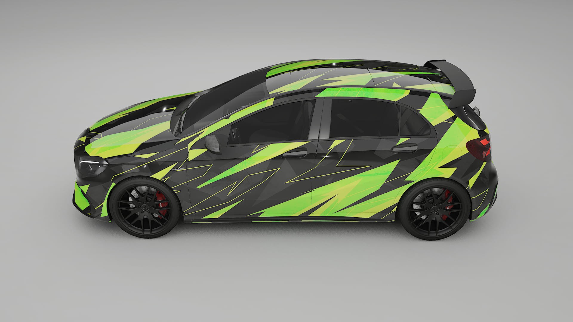 Mercedes A45 AMG W176 NINJA TURTLES – Designad Wrap PPF-sats i utskrivbar polyuretanfilm