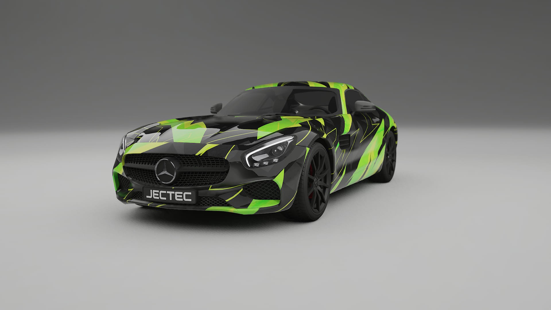 Mercedes AMG GT C190 Coupe NINJA TURTLES – Designad Wrap PPF-sats i utskrivbar polyuretanfilm