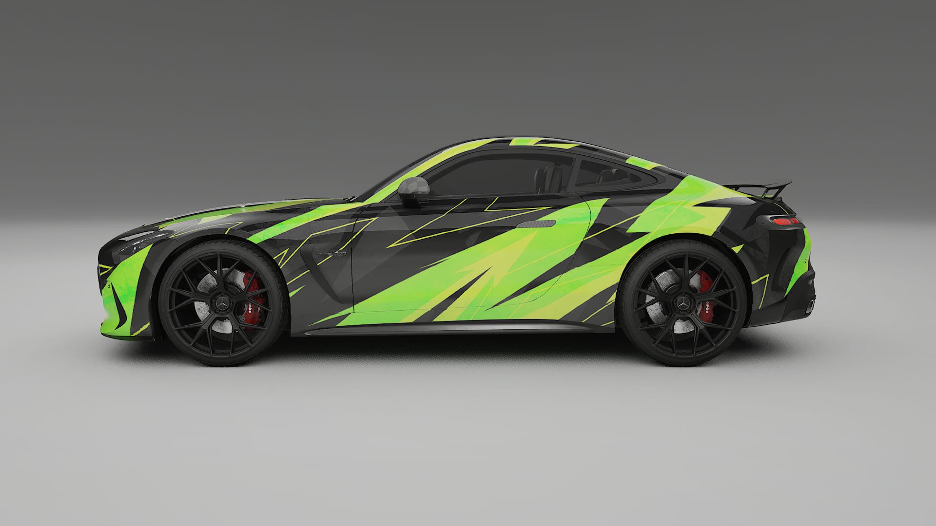 Mercedes AMG GT Coupe C192 NINJA TURTLES – Designad Wrap PPF-sats i utskrivbar polyuretanfilm