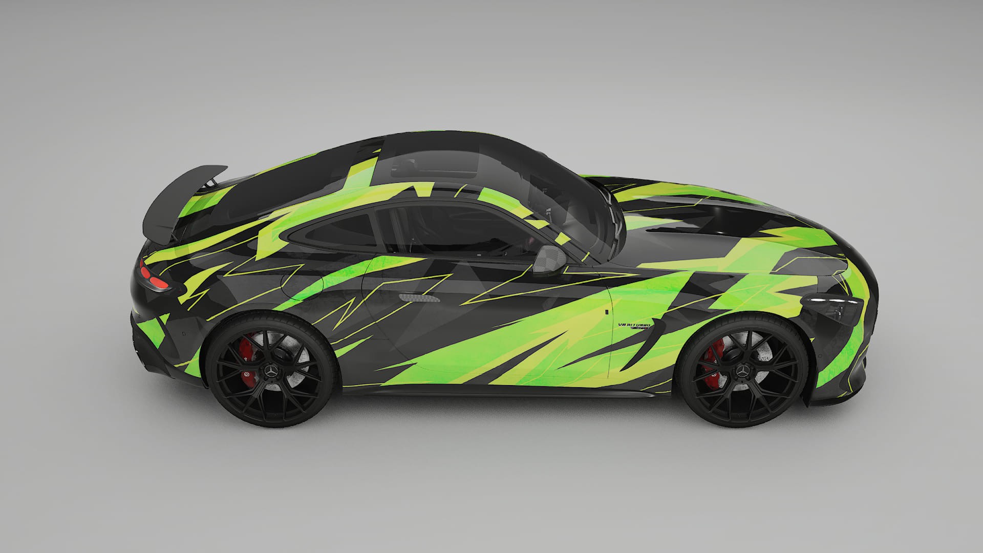 Mercedes AMG GT Coupe C192 NINJA TURTLES – Designad Wrap PPF-sats i utskrivbar polyuretanfilm