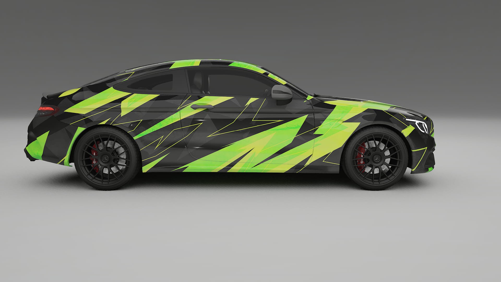 Mercedes C63 AMG W205 Coupe NINJA TURTLES – Designad Wrap PPF-sats i utskrivbar polyuretanfilm