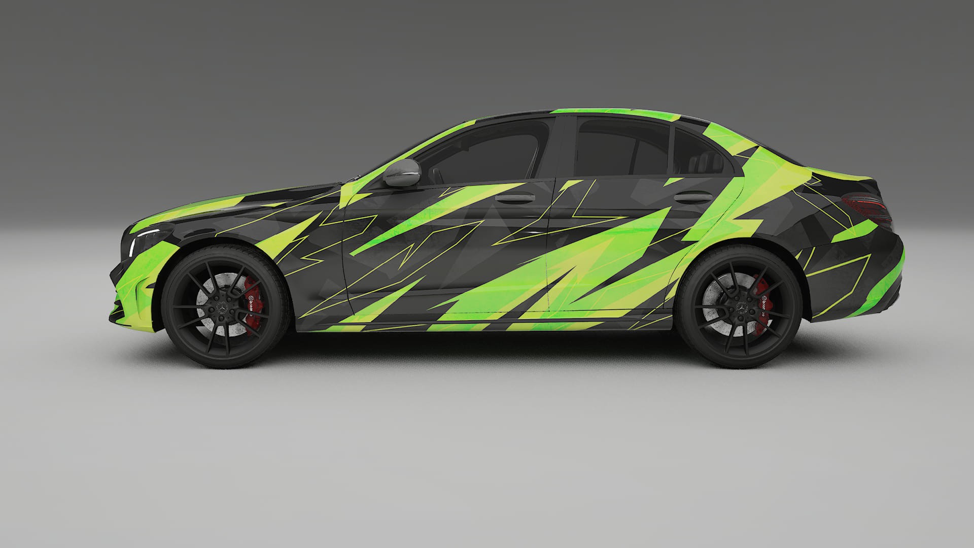 Mercedes C-class W205 AMG sedan NINJA TURTLES – Designad Wrap PPF-sats i utskrivbar polyuretanfilm