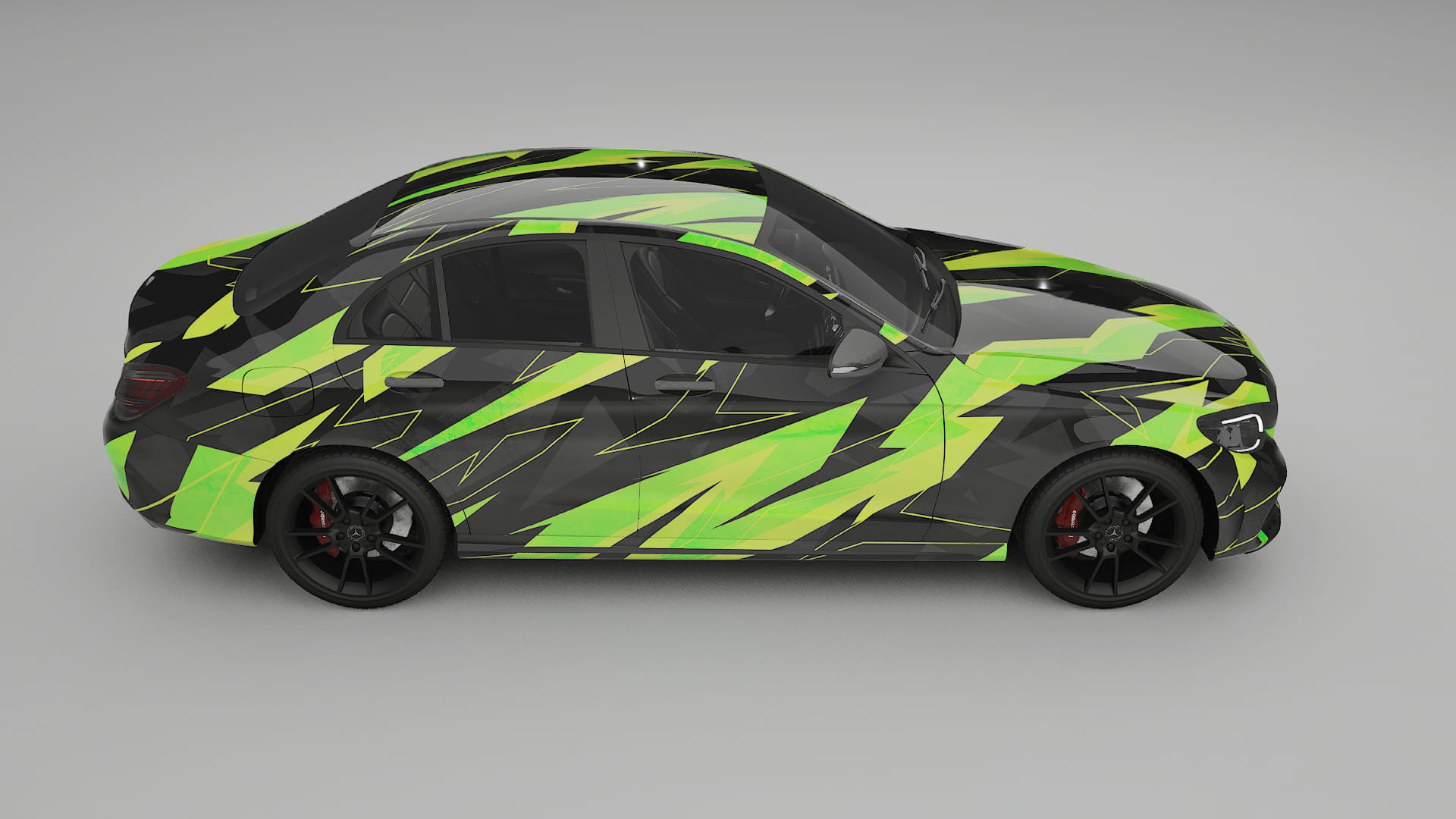 Mercedes C-class W205 AMG sedan NINJA TURTLES – Designad Wrap PPF-sats i utskrivbar polyuretanfilm
