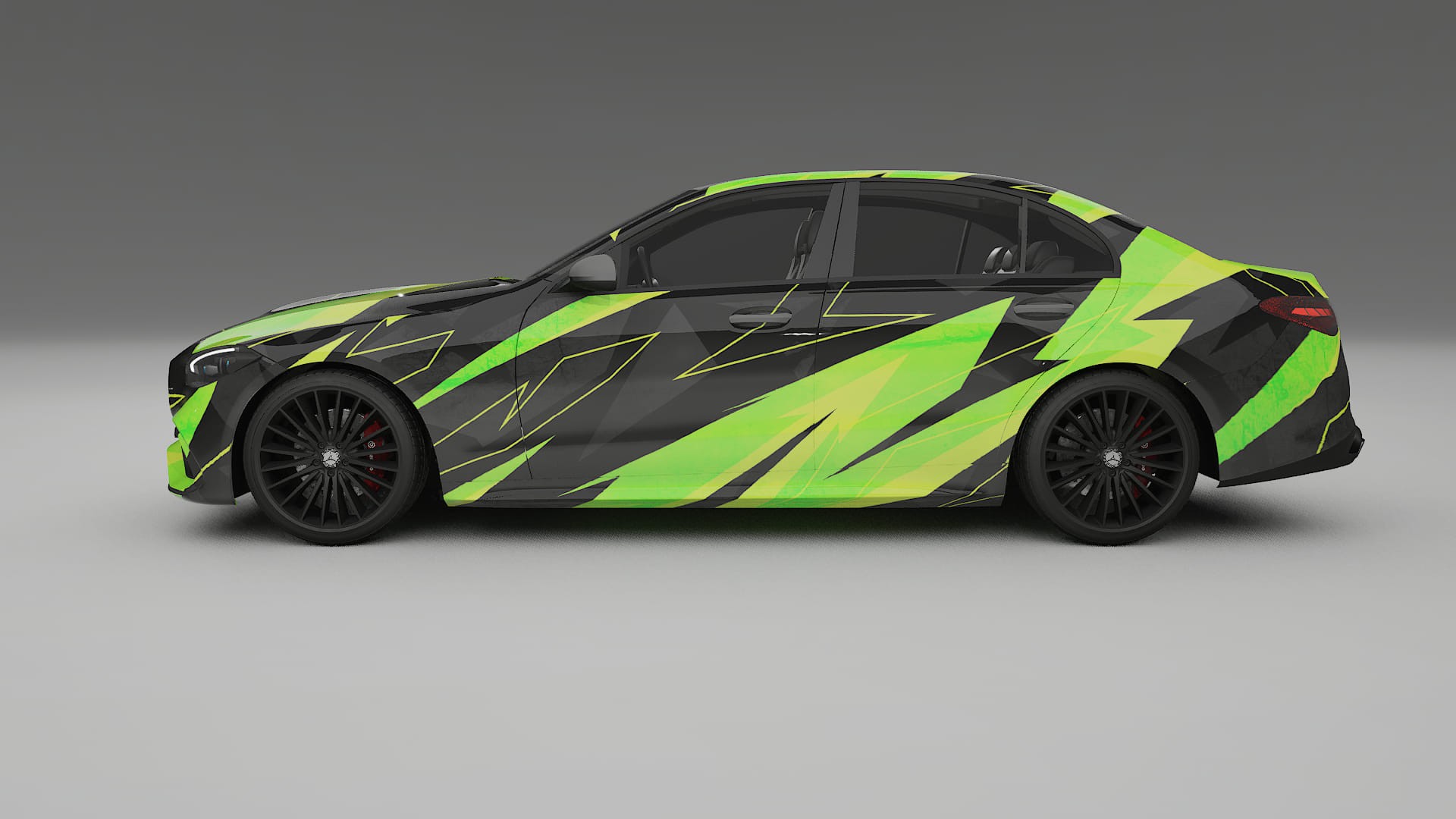 Mercedes C-class W206 NINJA TURTLES – Designad Wrap PPF-sats i utskrivbar polyuretanfilm