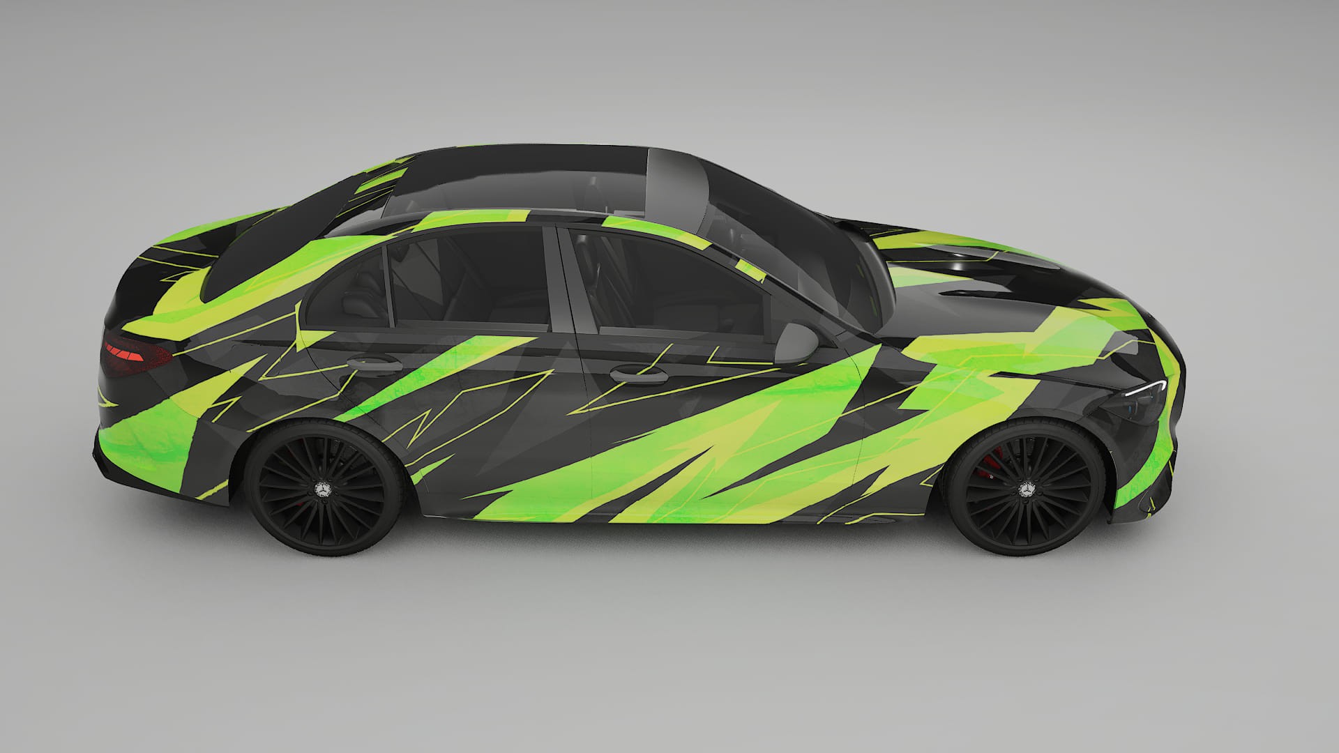 Mercedes C-class W206 NINJA TURTLES – Designad Wrap PPF-sats i utskrivbar polyuretanfilm