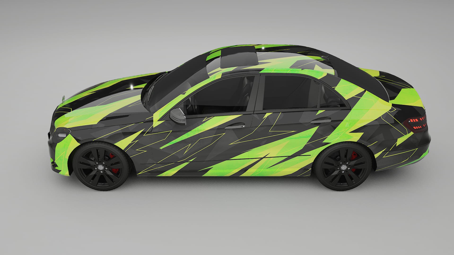 Mercedes E-class Sedan W212 Prefacelift pre-LCI NINJA TURTLES – Designad Wrap PPF-sats i utskrivbar polyuretanfilm