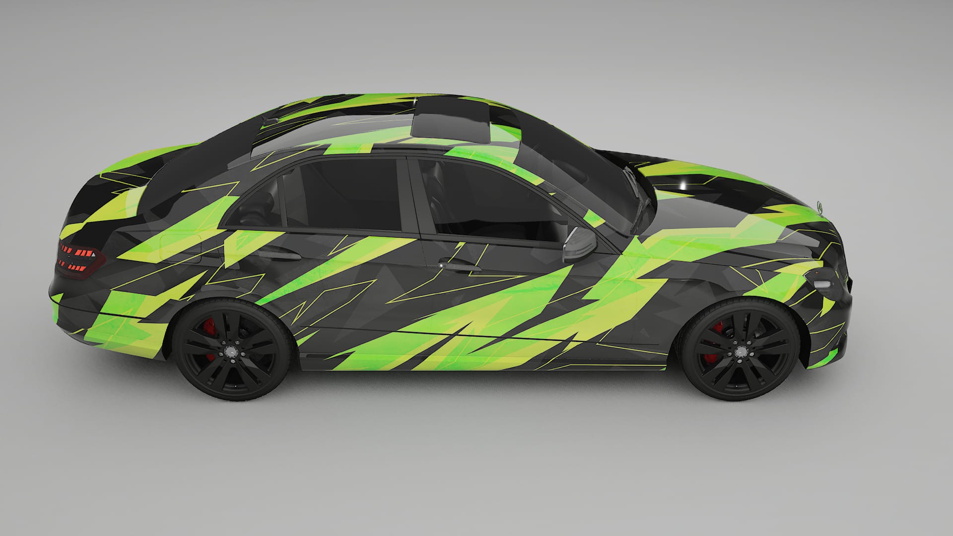 Mercedes E-class Sedan W212 Prefacelift pre-LCI NINJA TURTLES – Designad Wrap PPF-sats i utskrivbar polyuretanfilm