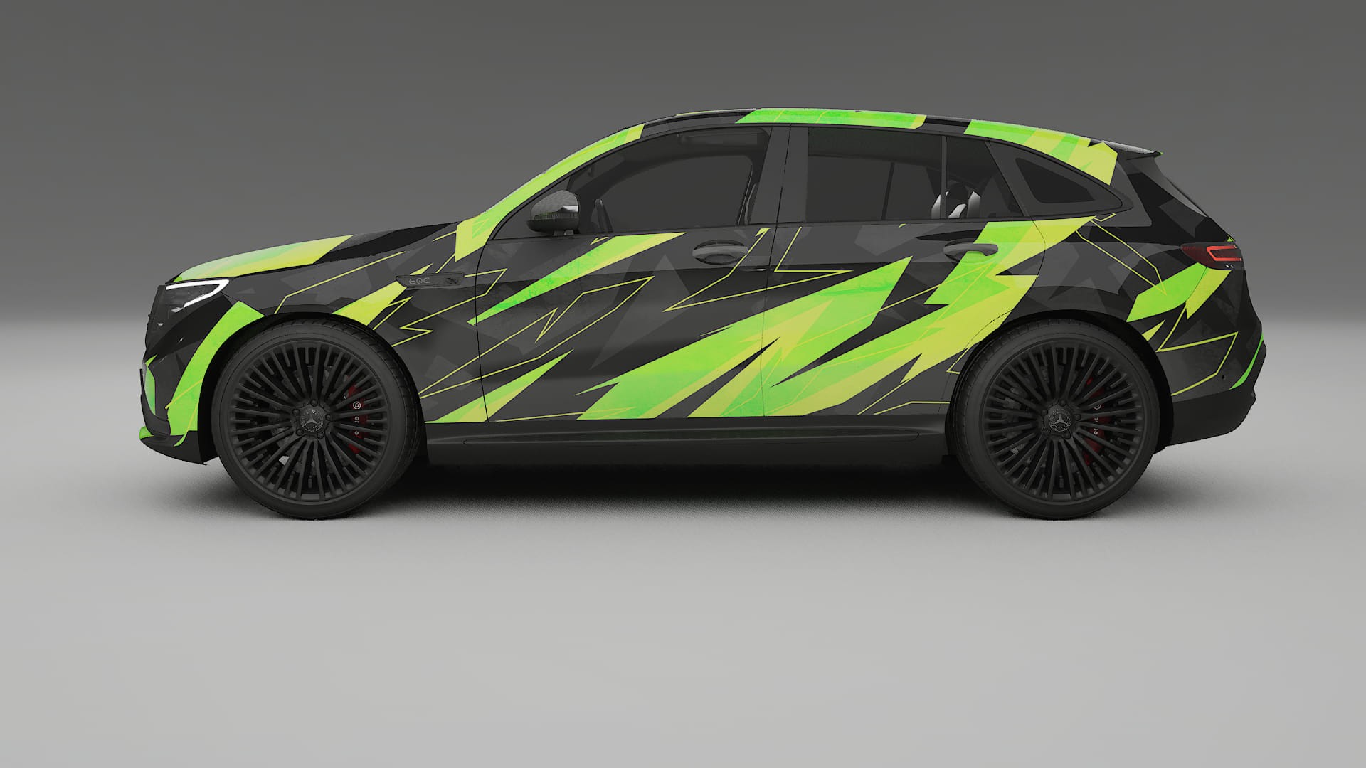 Mercedes EQC AMG NINJA TURTLES – Designad Wrap PPF-sats i utskrivbar polyuretanfilm