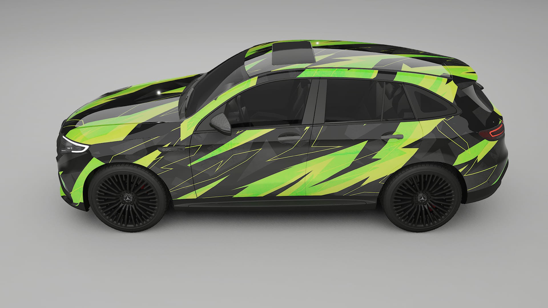 Mercedes EQC AMG NINJA TURTLES – Designad Wrap PPF-sats i utskrivbar polyuretanfilm
