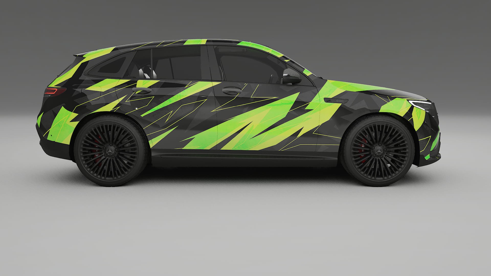 Mercedes EQC AMG NINJA TURTLES – Designad Wrap PPF-sats i utskrivbar polyuretanfilm