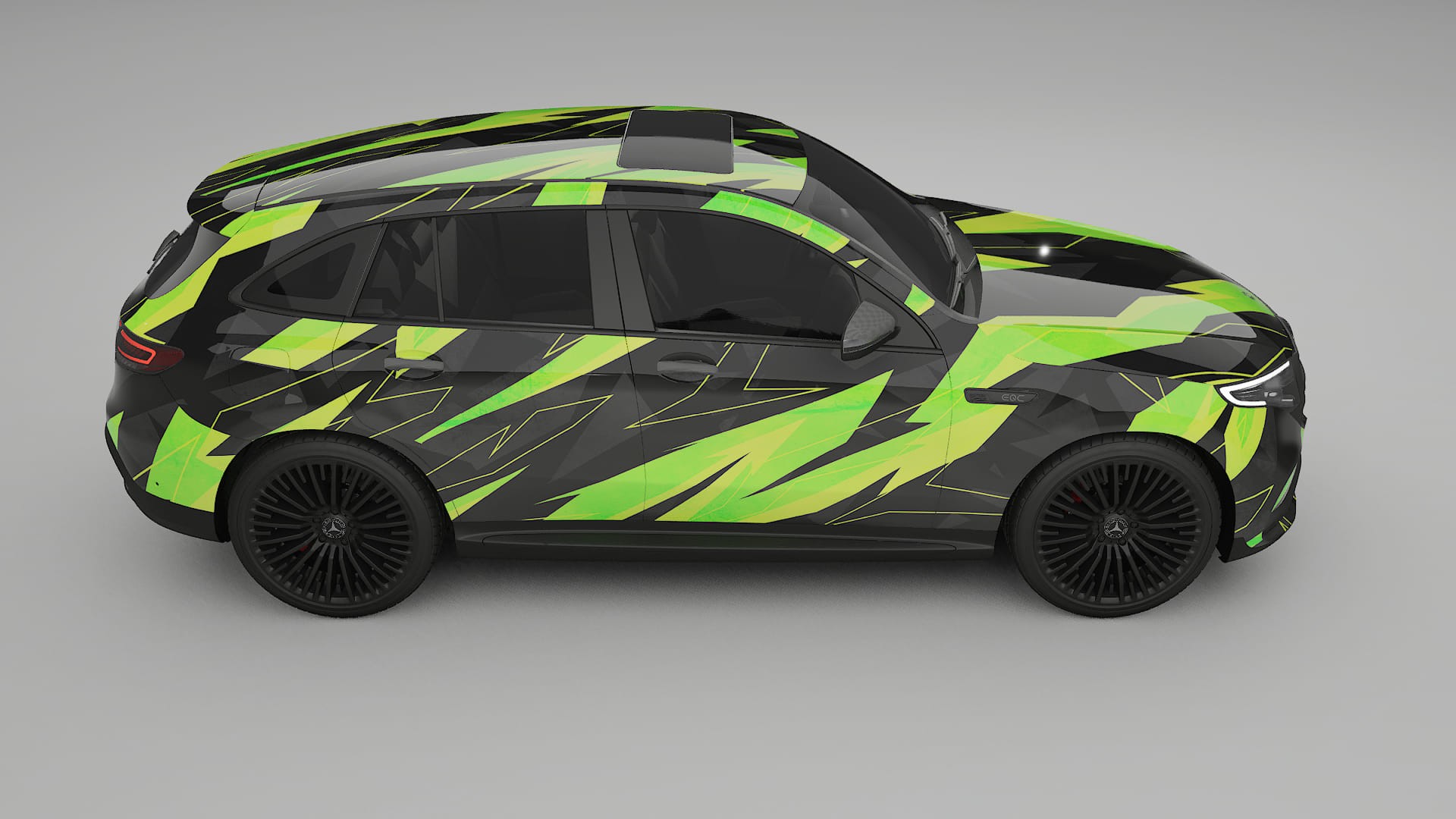 Mercedes EQC AMG NINJA TURTLES – Designad Wrap PPF-sats i utskrivbar polyuretanfilm