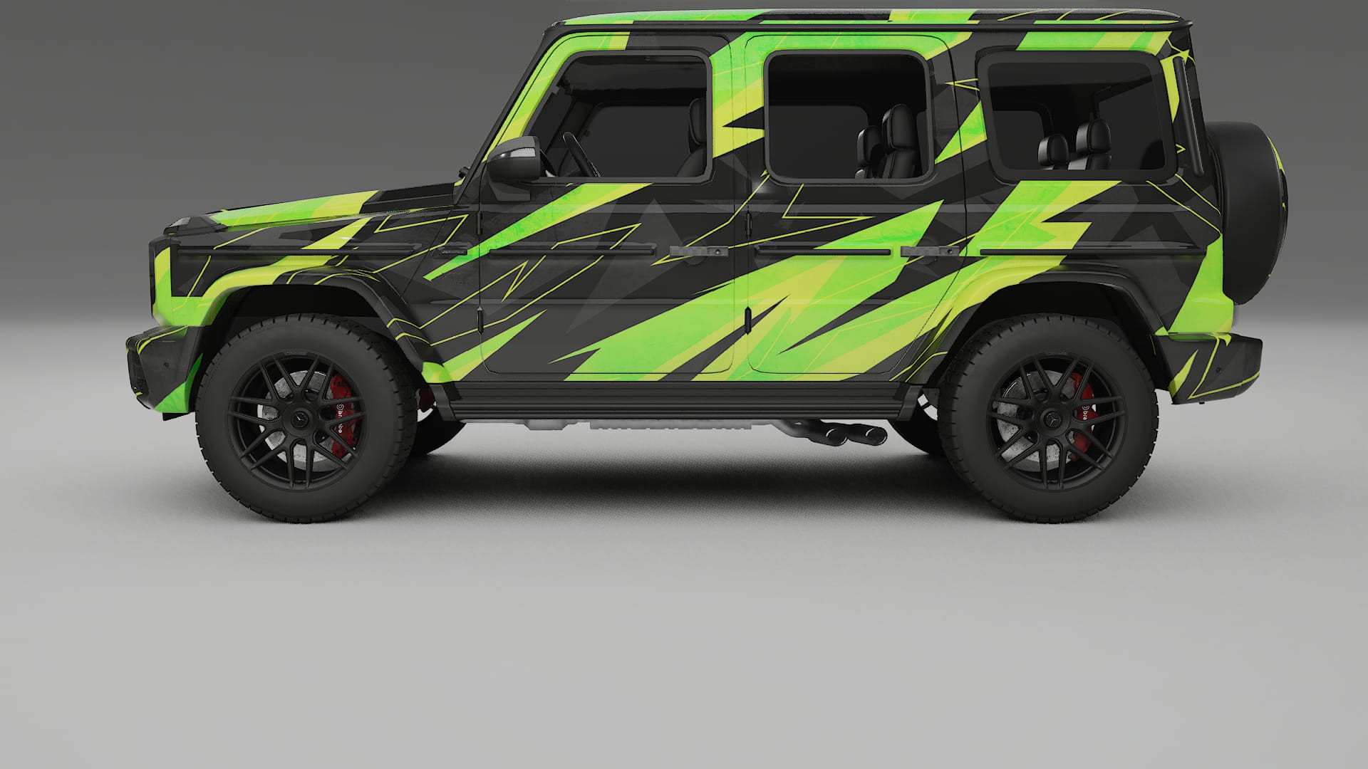 Mercedes G63 AMG W463A NINJA TURTLES – Designad Wrap PPF-sats i utskrivbar polyuretanfilm
