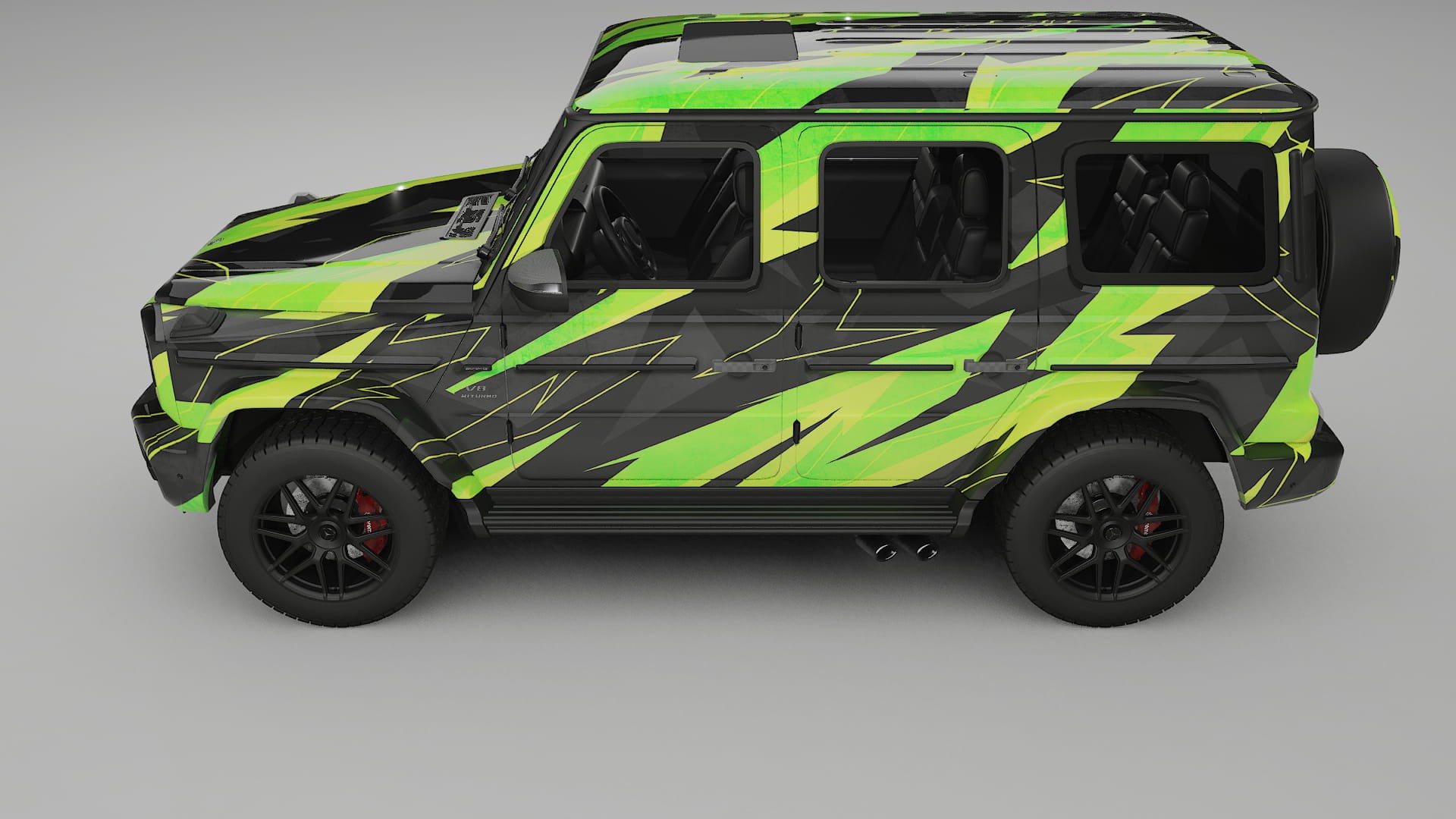 Mercedes G63 AMG W463A NINJA TURTLES – Designad Wrap PPF-sats i utskrivbar polyuretanfilm