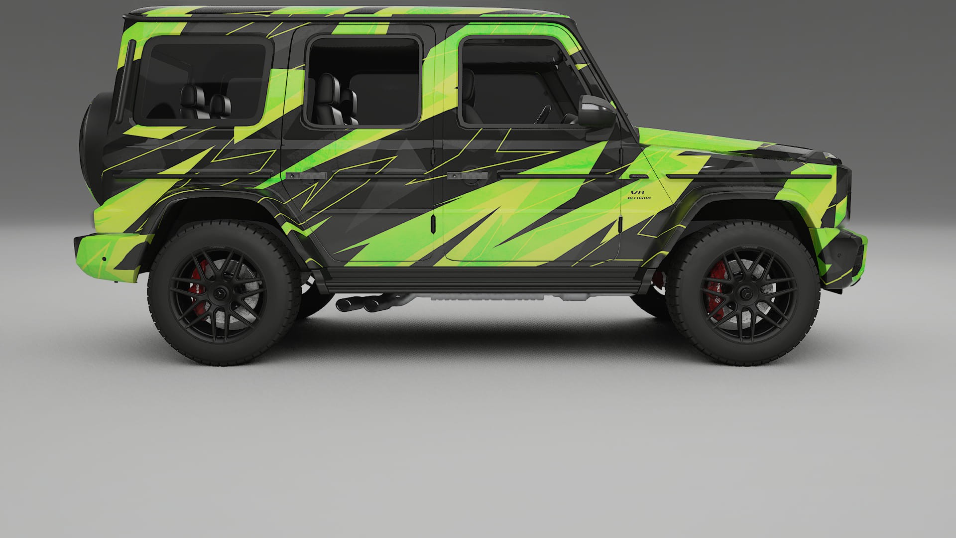 Mercedes G63 AMG W463A NINJA TURTLES – Designad Wrap PPF-sats i utskrivbar polyuretanfilm