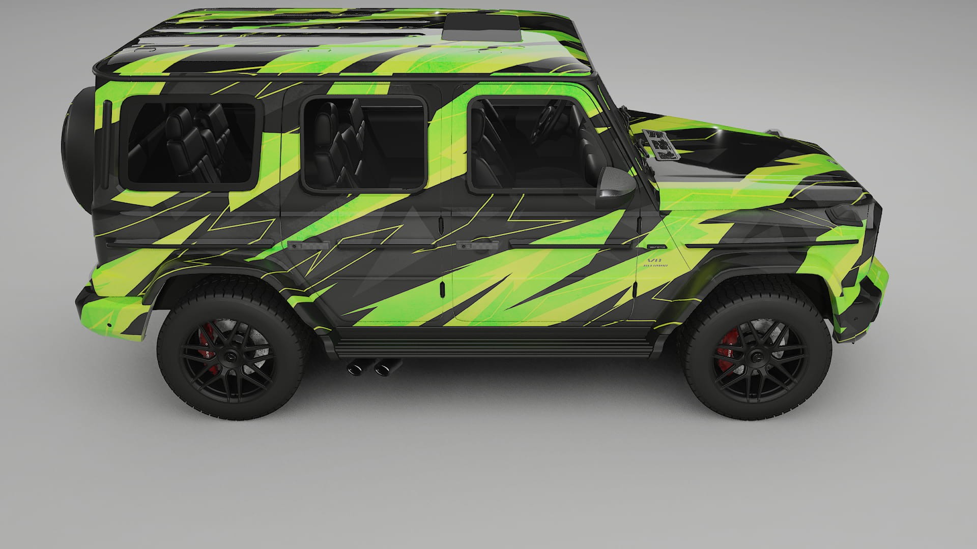 Mercedes G63 AMG W463A NINJA TURTLES – Designad Wrap PPF-sats i utskrivbar polyuretanfilm