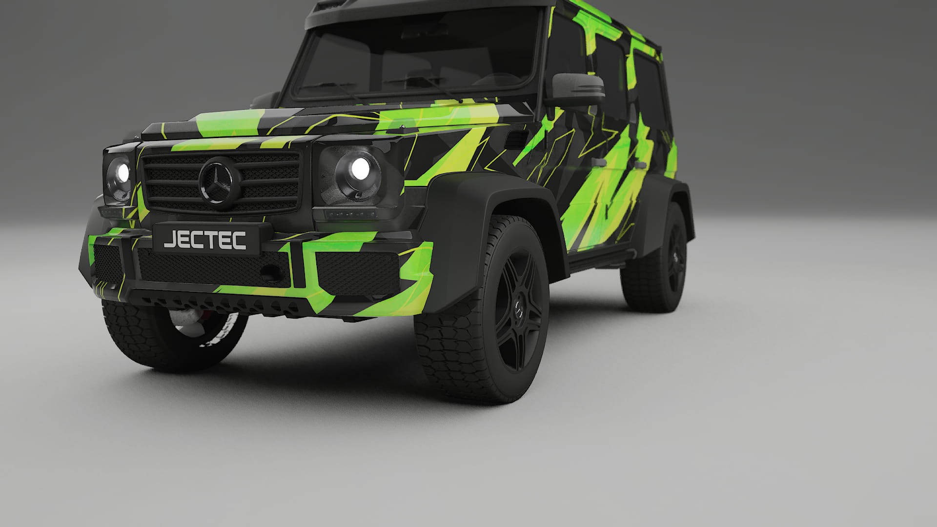 Mercedes G-class 4x4 W463 NINJA TURTLES – Designad Wrap PPF-sats i utskrivbar polyuretanfilm