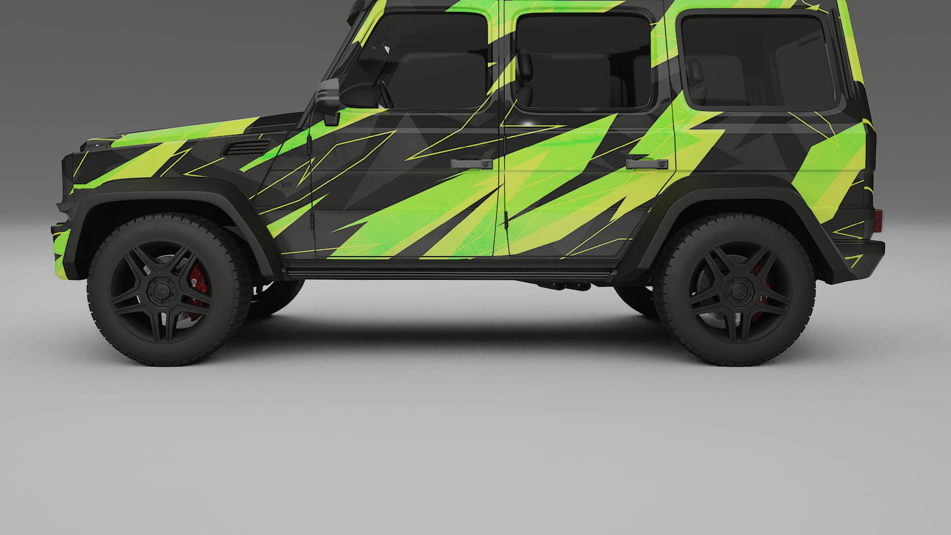 Mercedes G-class 4x4 W463 NINJA TURTLES – Designad Wrap PPF-sats i utskrivbar polyuretanfilm