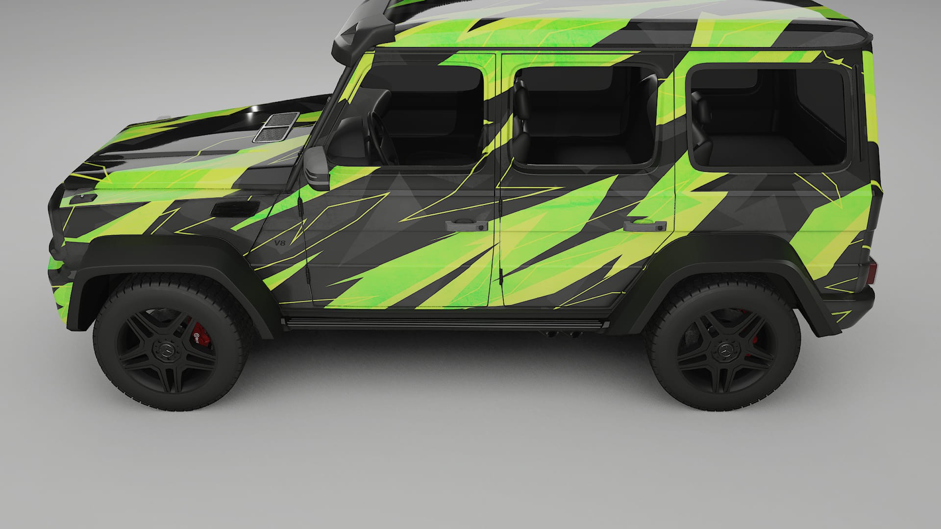 Mercedes G-class 4x4 W463 NINJA TURTLES – Designad Wrap PPF-sats i utskrivbar polyuretanfilm