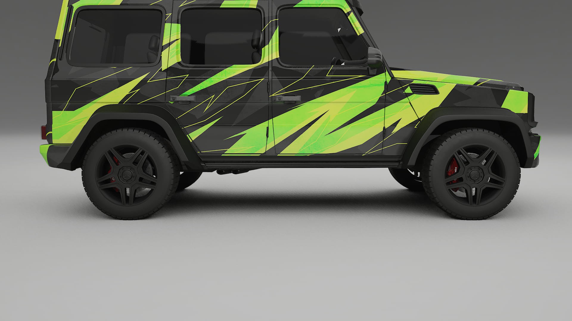 Mercedes G-class 4x4 W463 NINJA TURTLES – Designad Wrap PPF-sats i utskrivbar polyuretanfilm