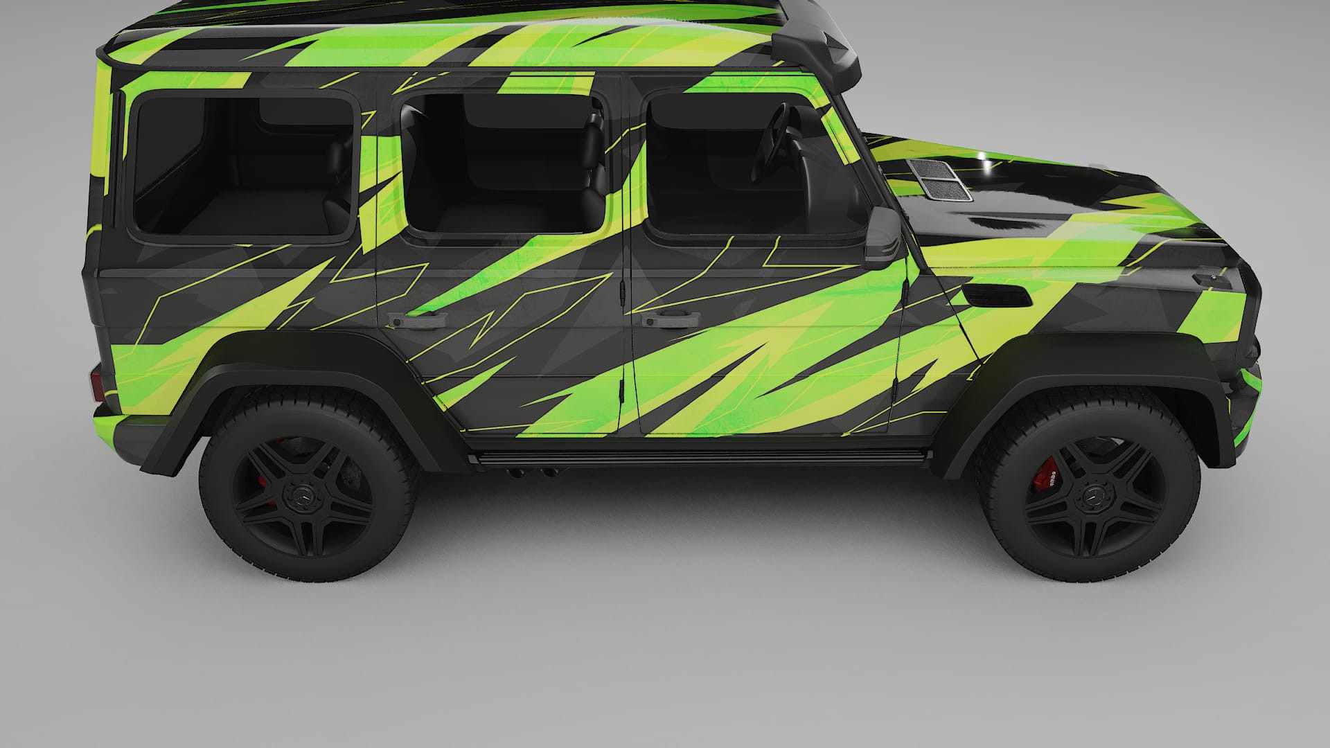 Mercedes G-class 4x4 W463 NINJA TURTLES – Designad Wrap PPF-sats i utskrivbar polyuretanfilm