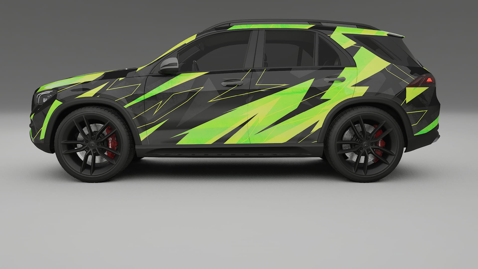 Mercedes GLE W167 NINJA TURTLES – Designad Wrap PPF-sats i utskrivbar polyuretanfilm