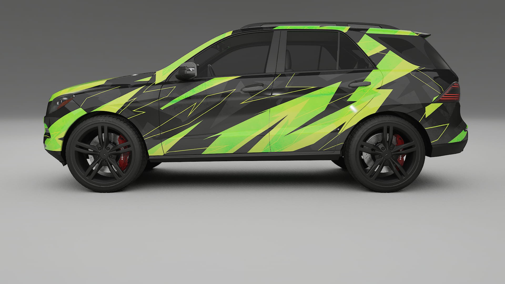 Mercedes M-class W166 NINJA TURTLES – Designad Wrap PPF-sats i utskrivbar polyuretanfilm