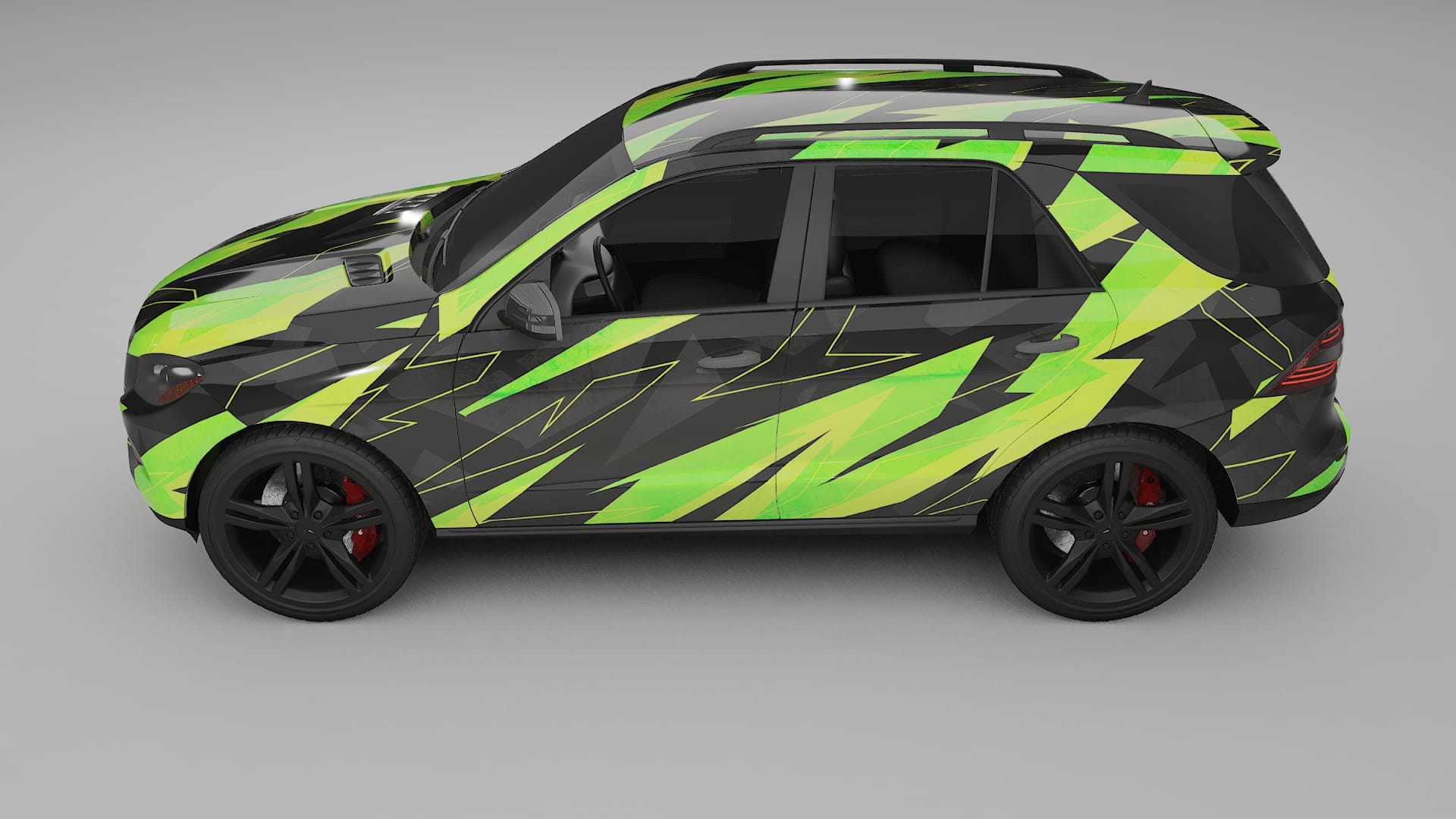 Mercedes M-class W166 NINJA TURTLES – Designad Wrap PPF-sats i utskrivbar polyuretanfilm