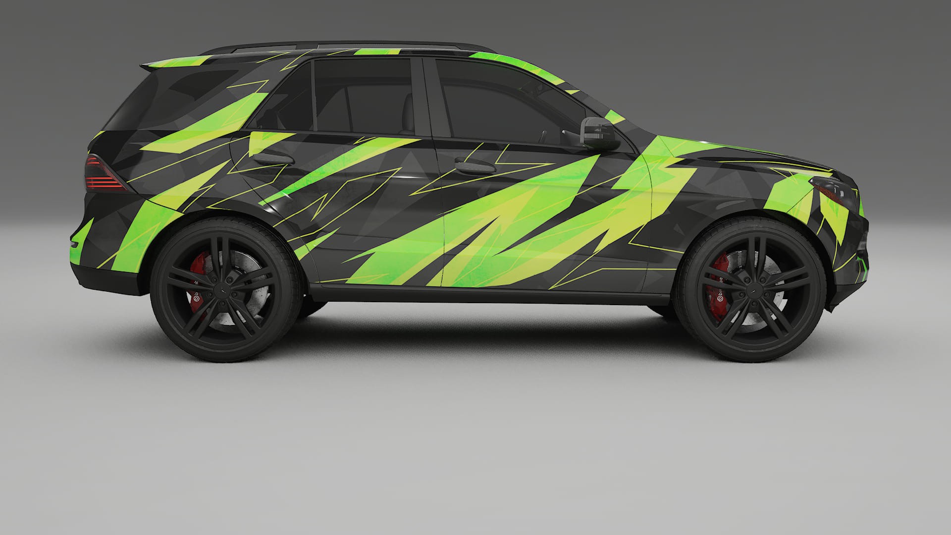 Mercedes M-class W166 NINJA TURTLES – Designad Wrap PPF-sats i utskrivbar polyuretanfilm