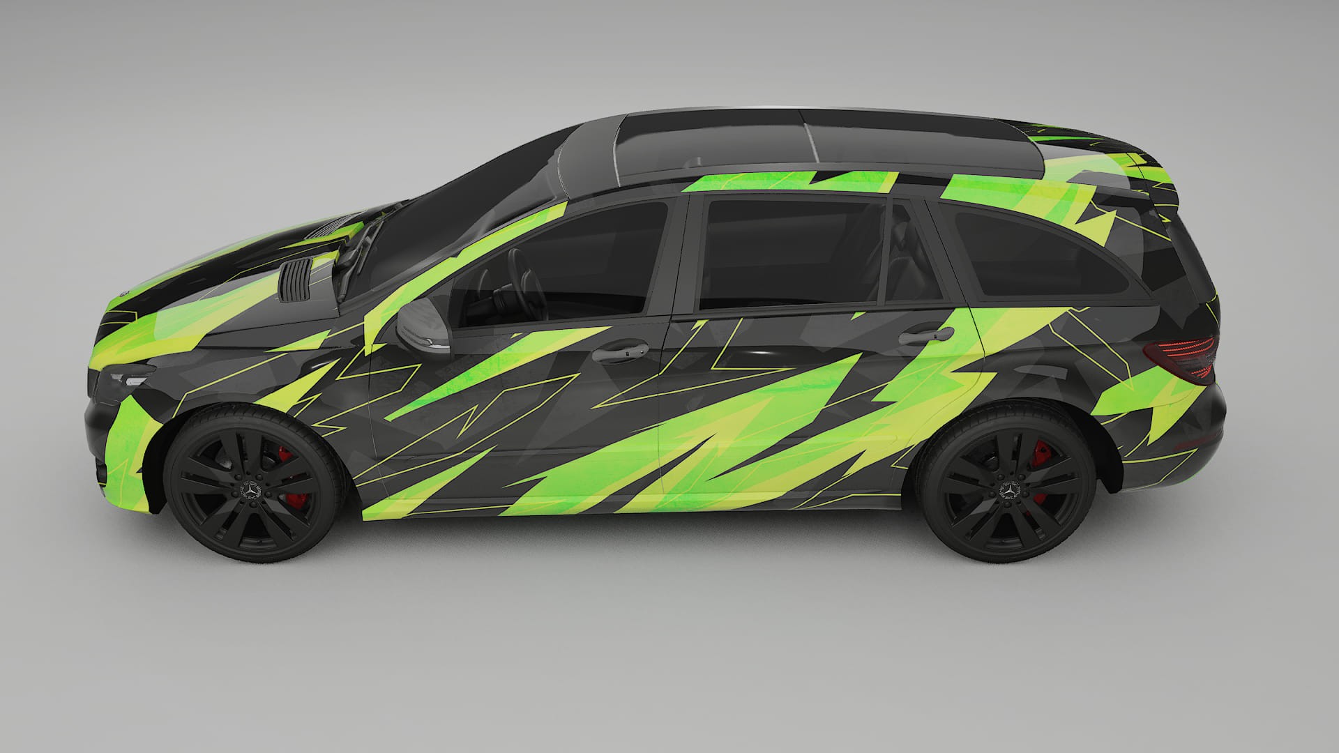 Mercedes R-class W251 facelift LCI NINJA TURTLES – Designad Wrap PPF-sats i utskrivbar polyuretanfilm