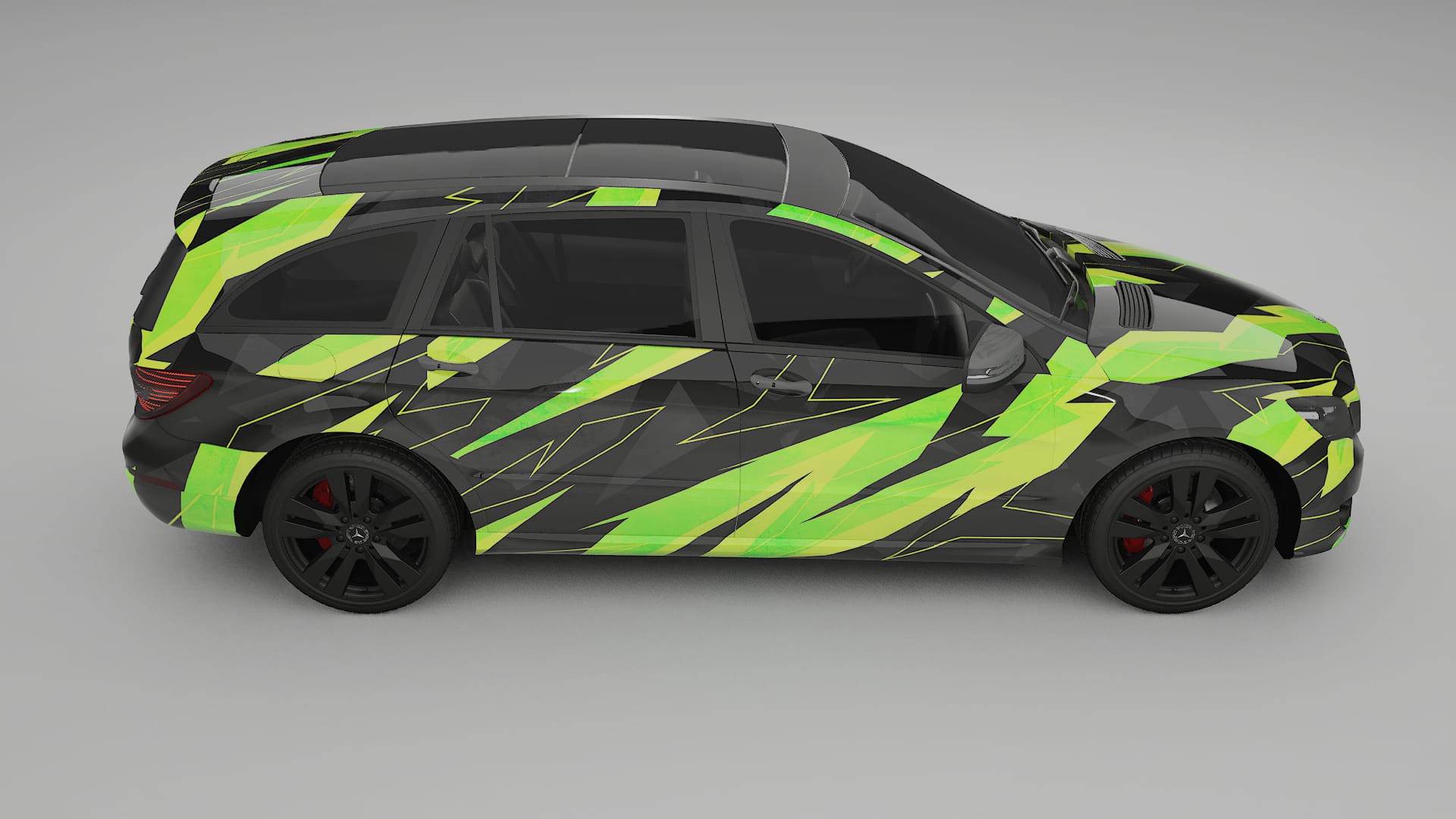 Mercedes R-class W251 facelift LCI NINJA TURTLES – Designad Wrap PPF-sats i utskrivbar polyuretanfilm