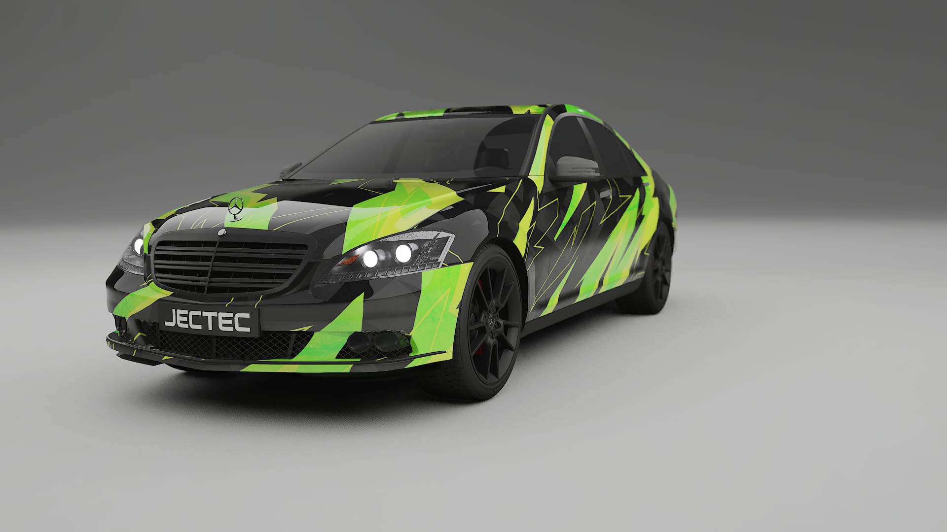Mercedes S-class W221 facelift LCI NINJA TURTLES – Designad Wrap PPF-sats i utskrivbar polyuretanfilm