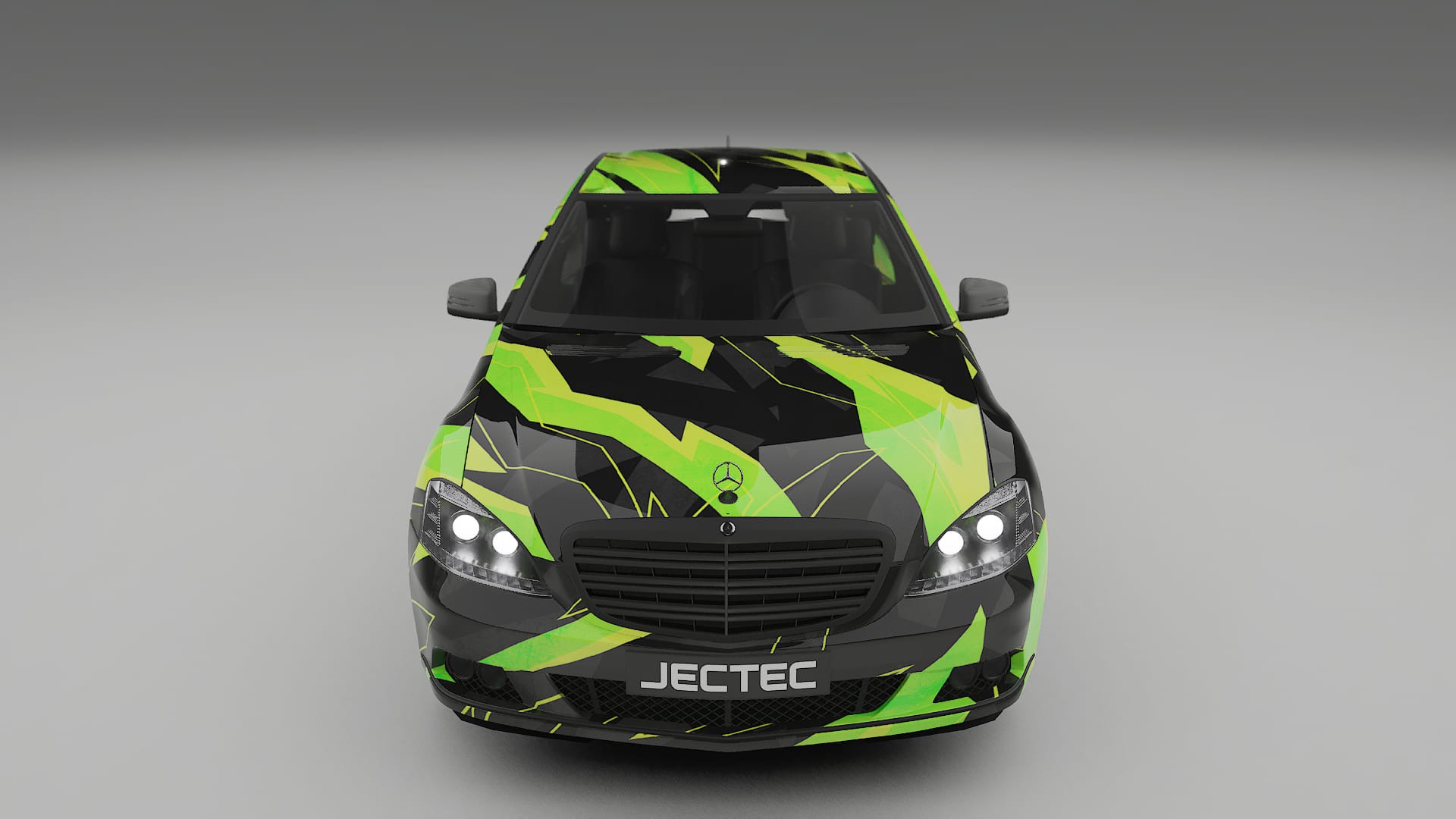 Mercedes S-class W221 facelift LCI NINJA TURTLES – Designad Wrap PPF-sats i utskrivbar polyuretanfilm