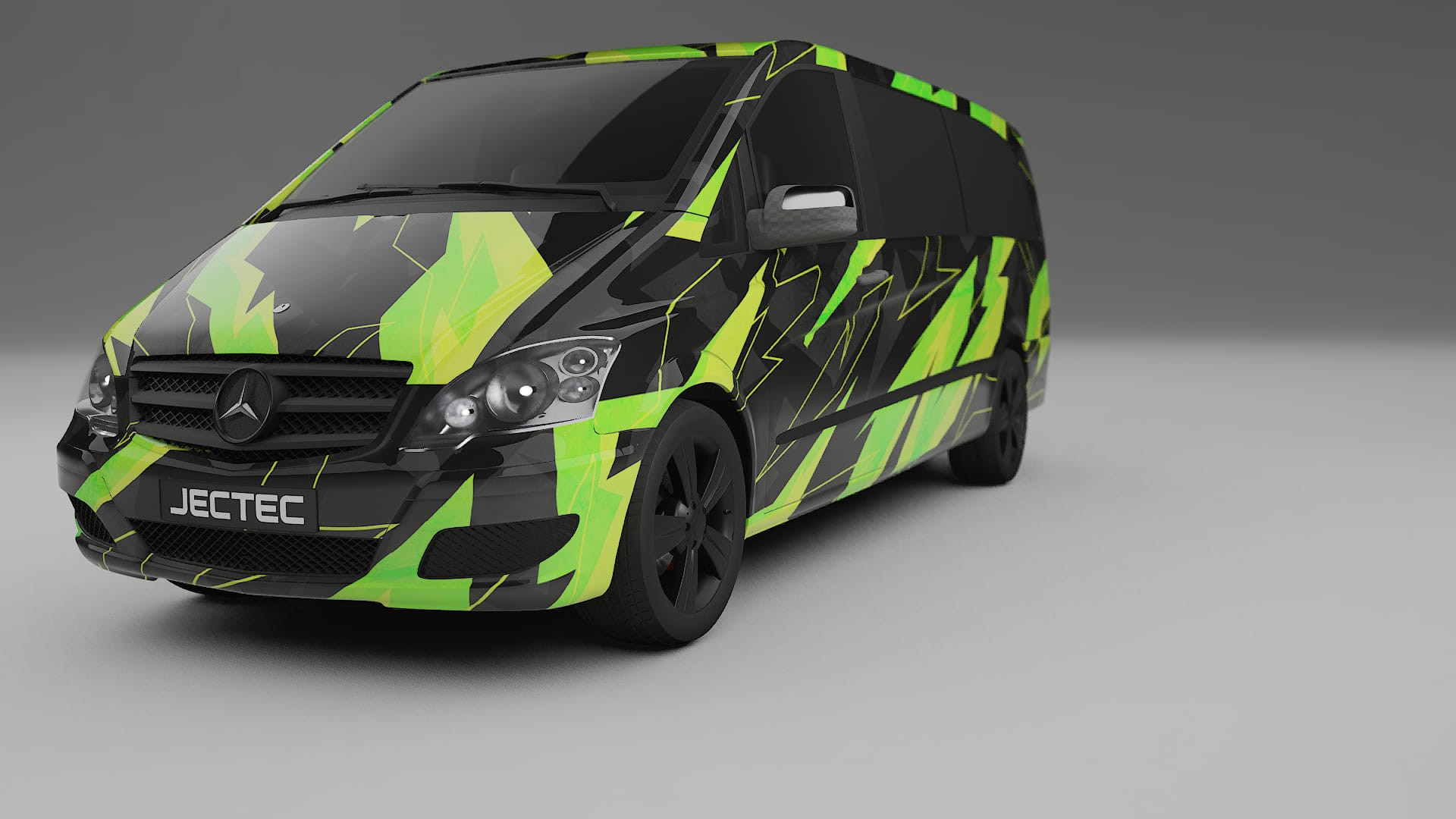 Mercedes Viano Extralong W439 Facelift LCI NINJA TURTLES – Designad Wrap PPF-sats i utskrivbar polyuretanfilm