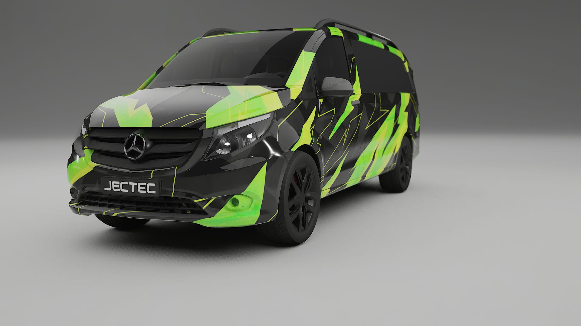 Mercedes Vito Short W447 prefacelift pre-LCI NINJA TURTLES – Designad Wrap PPF-sats i utskrivbar polyuretanfilm