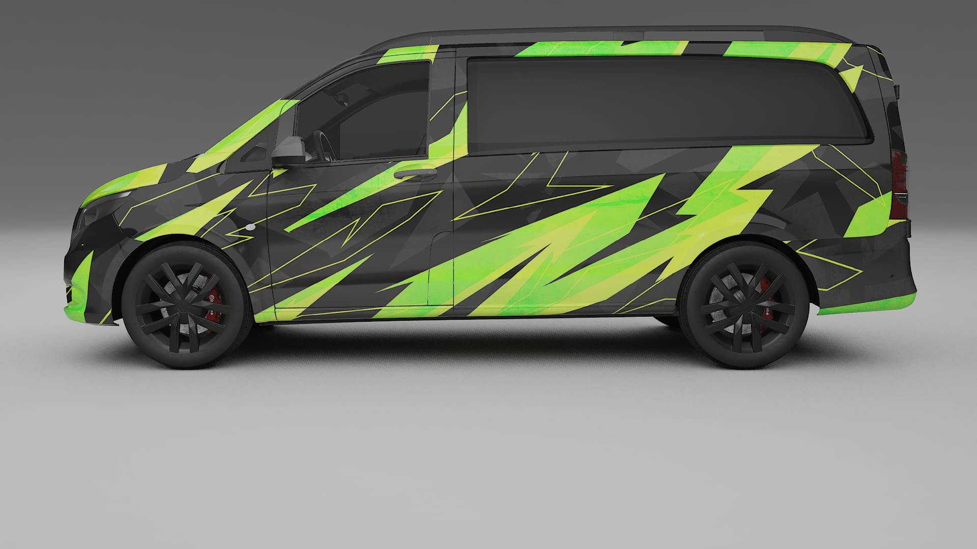 Mercedes Vito Short W447 prefacelift pre-LCI NINJA TURTLES – Designad Wrap PPF-sats i utskrivbar polyuretanfilm