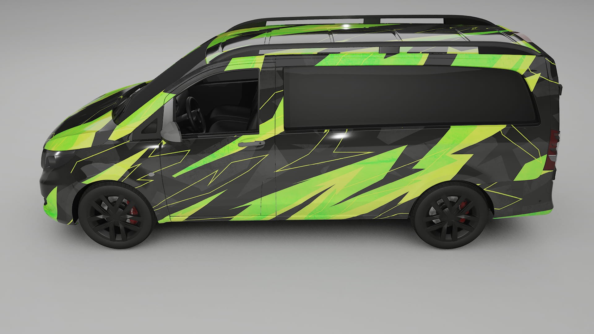 Mercedes Vito Short W447 prefacelift pre-LCI NINJA TURTLES – Designad Wrap PPF-sats i utskrivbar polyuretanfilm