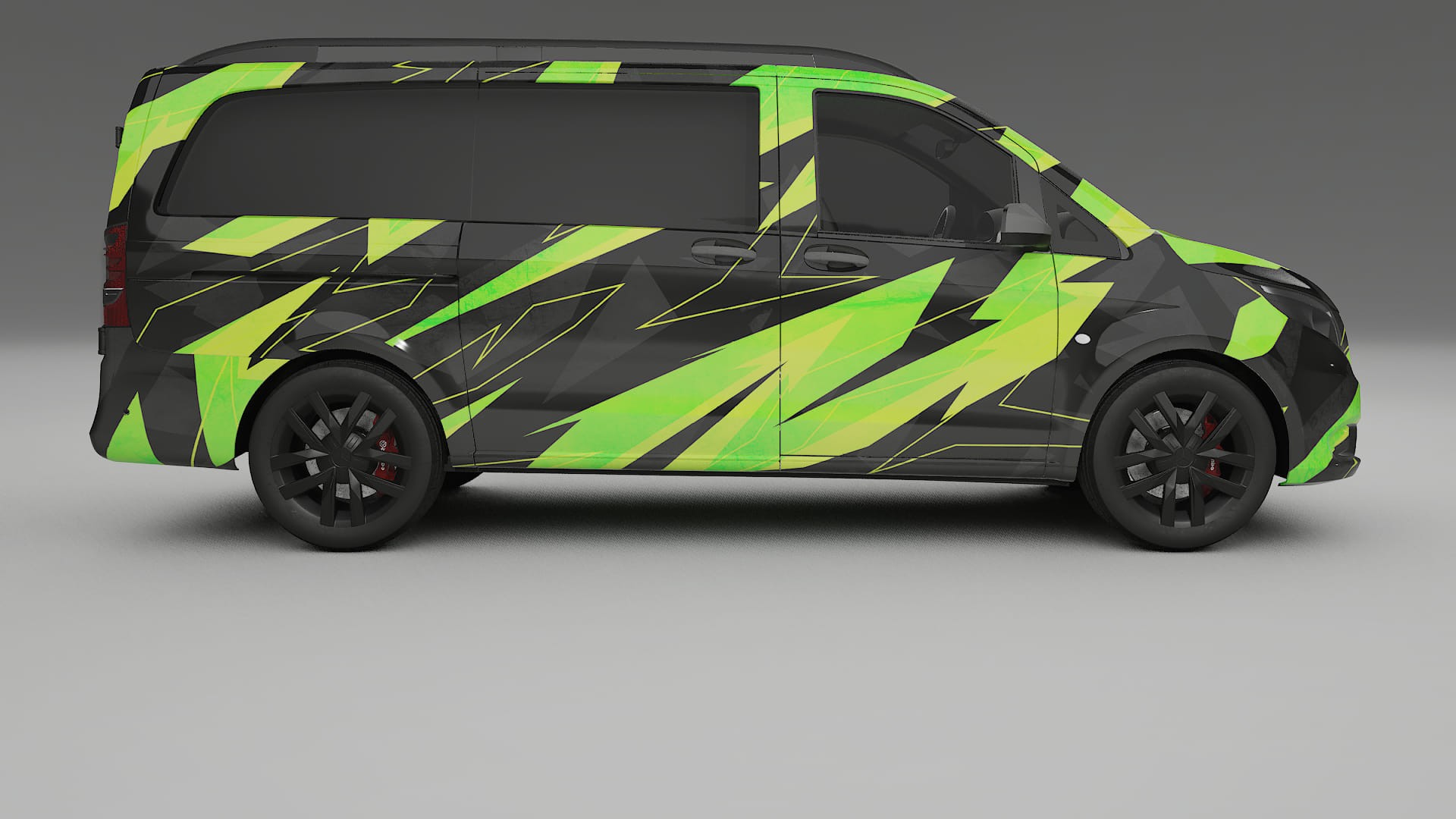 Mercedes Vito Short W447 prefacelift pre-LCI NINJA TURTLES – Designad Wrap PPF-sats i utskrivbar polyuretanfilm