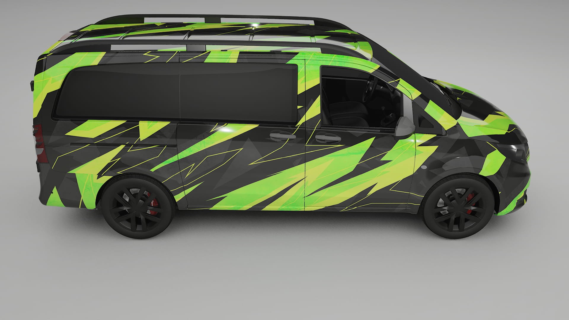 Mercedes Vito Short W447 prefacelift pre-LCI NINJA TURTLES – Designad Wrap PPF-sats i utskrivbar polyuretanfilm