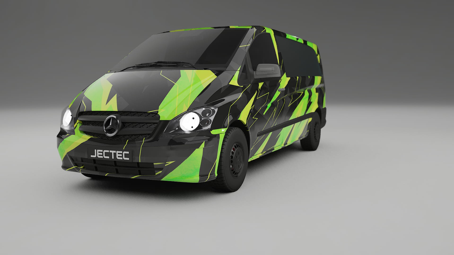 Mercedes Vito Short W639 facelift LCI NINJA TURTLES – Designad Wrap PPF-sats i utskrivbar polyuretanfilm