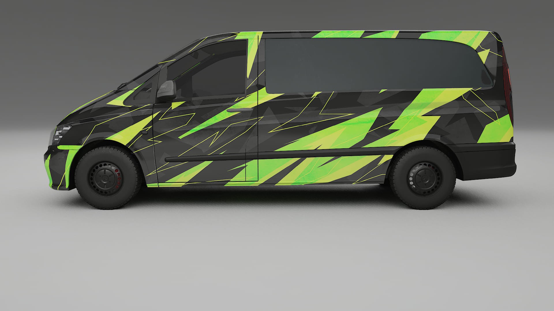 Mercedes Vito Short W639 facelift LCI NINJA TURTLES – Designad Wrap PPF-sats i utskrivbar polyuretanfilm