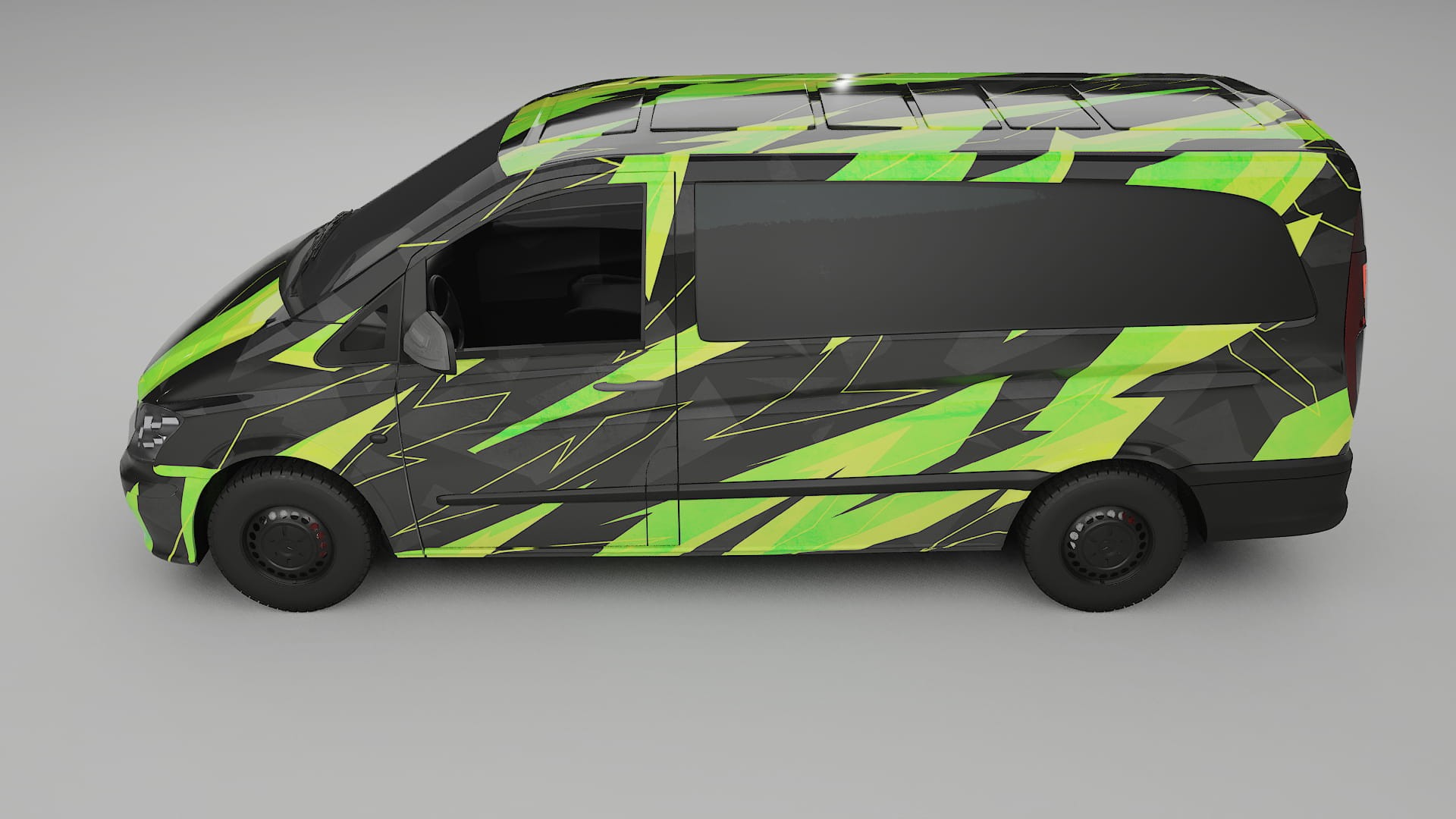 Mercedes Vito Short W639 facelift LCI NINJA TURTLES – Designad Wrap PPF-sats i utskrivbar polyuretanfilm