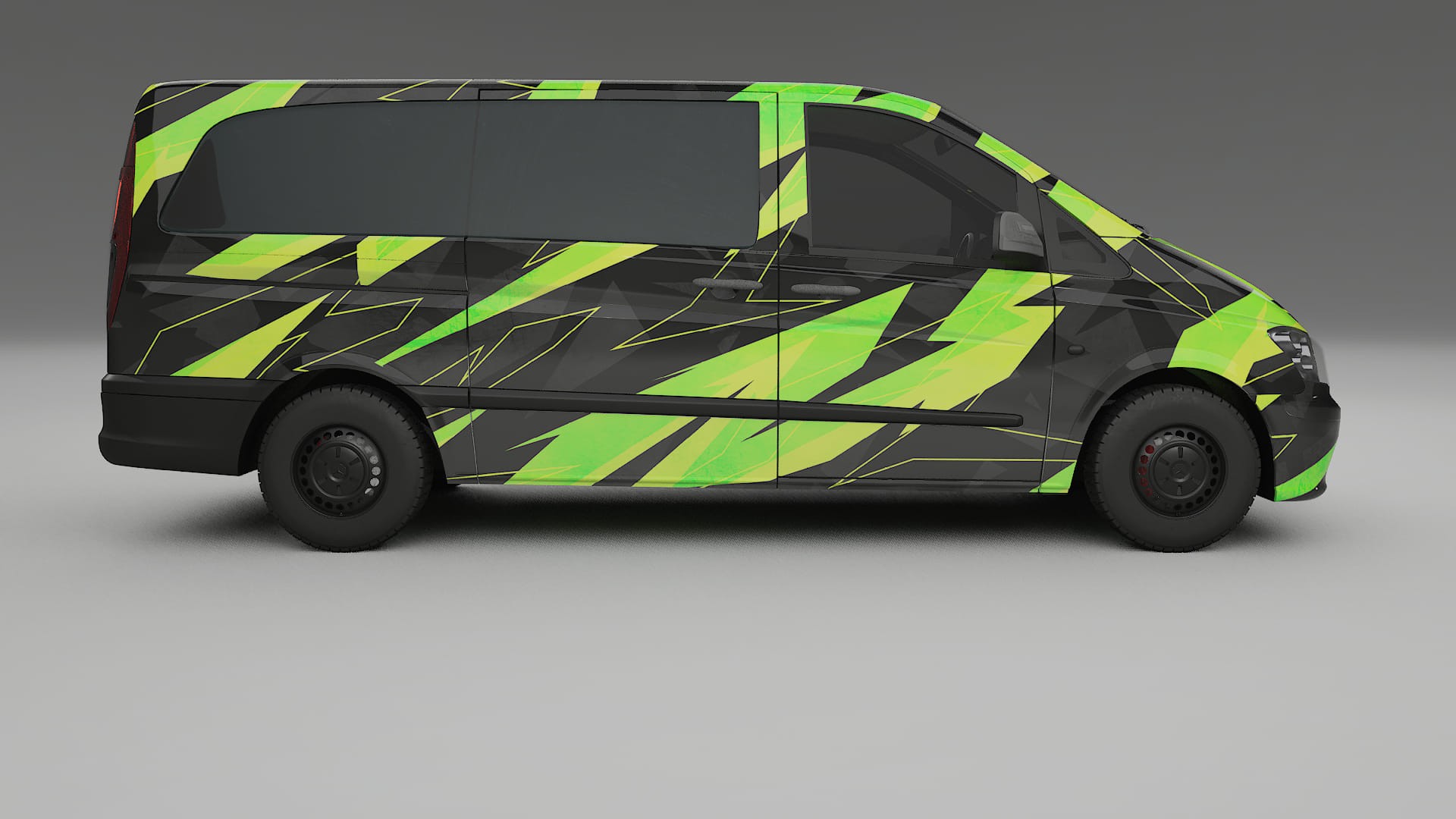Mercedes Vito Short W639 facelift LCI NINJA TURTLES – Designad Wrap PPF-sats i utskrivbar polyuretanfilm