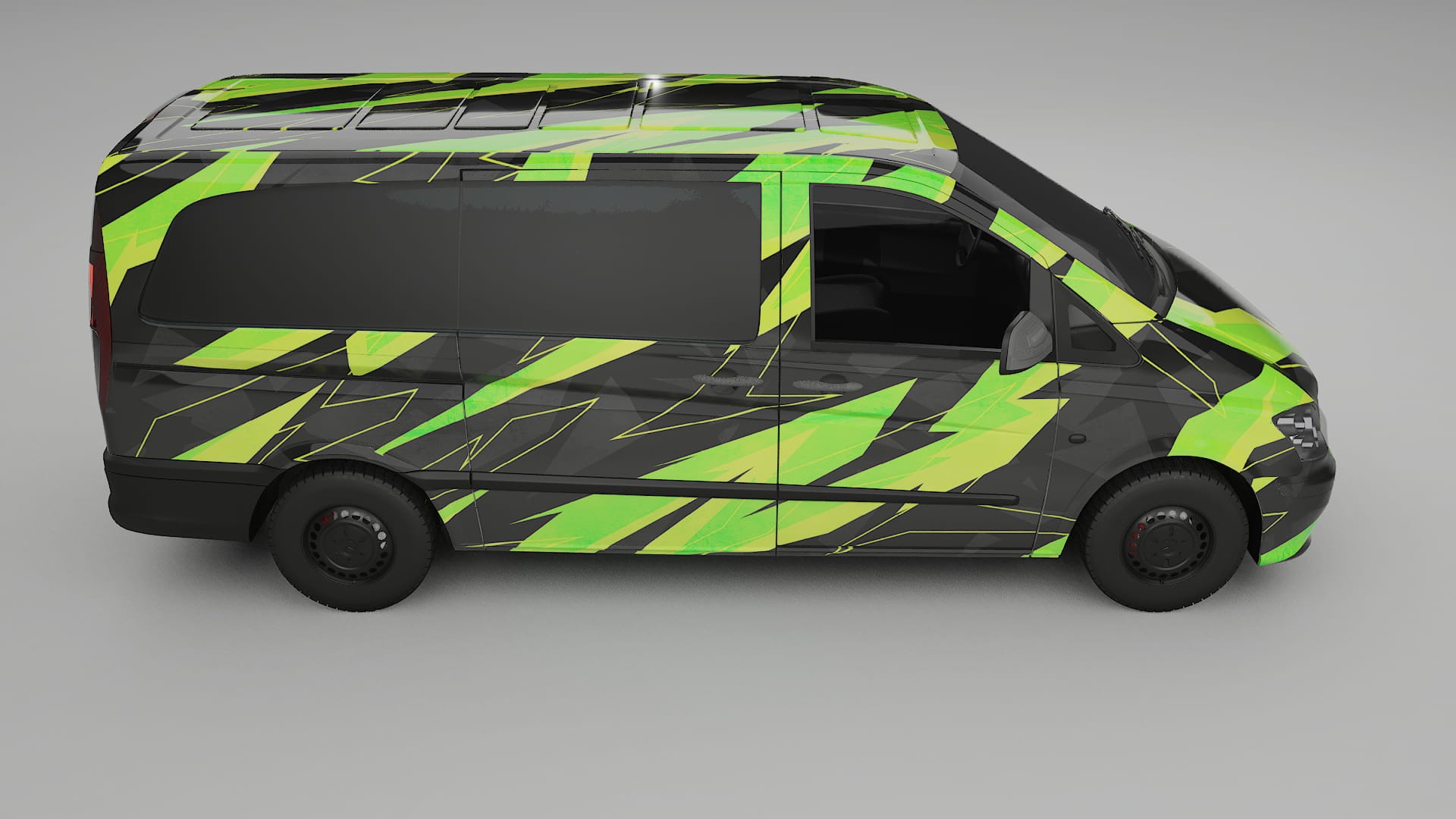 Mercedes Vito Short W639 facelift LCI NINJA TURTLES – Designad Wrap PPF-sats i utskrivbar polyuretanfilm