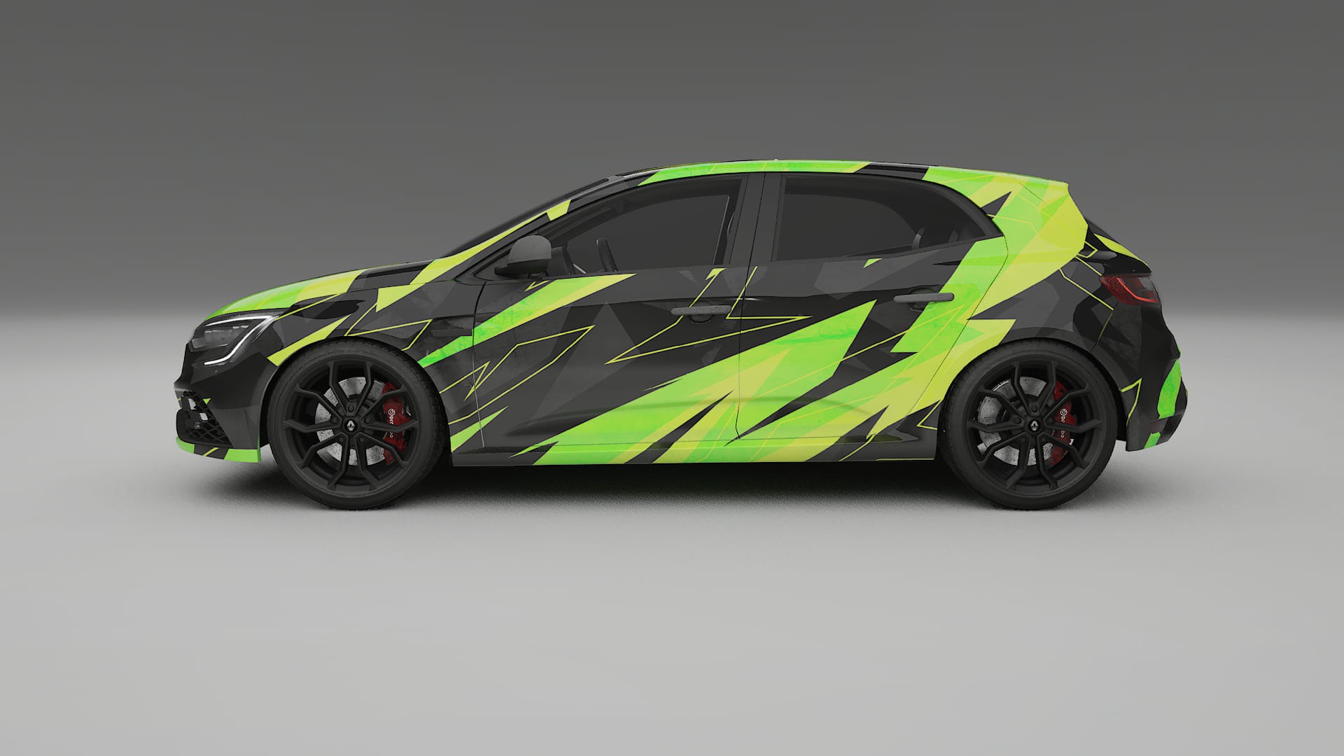 Renault Megane RS IV NINJA TURTLES – Designad Wrap PPF-sats i utskrivbar polyuretanfilm