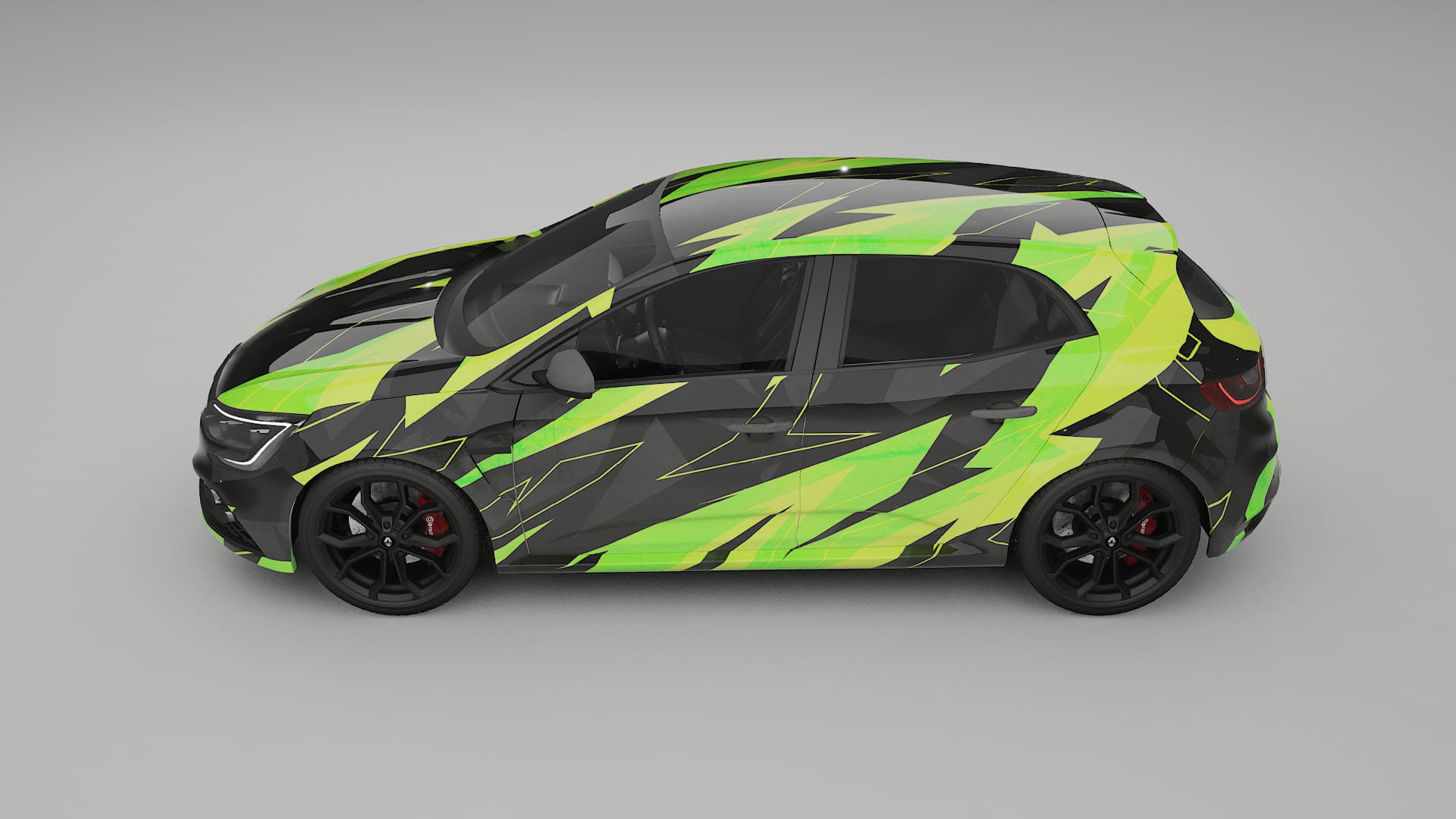Renault Megane RS IV NINJA TURTLES – Designad Wrap PPF-sats i utskrivbar polyuretanfilm
