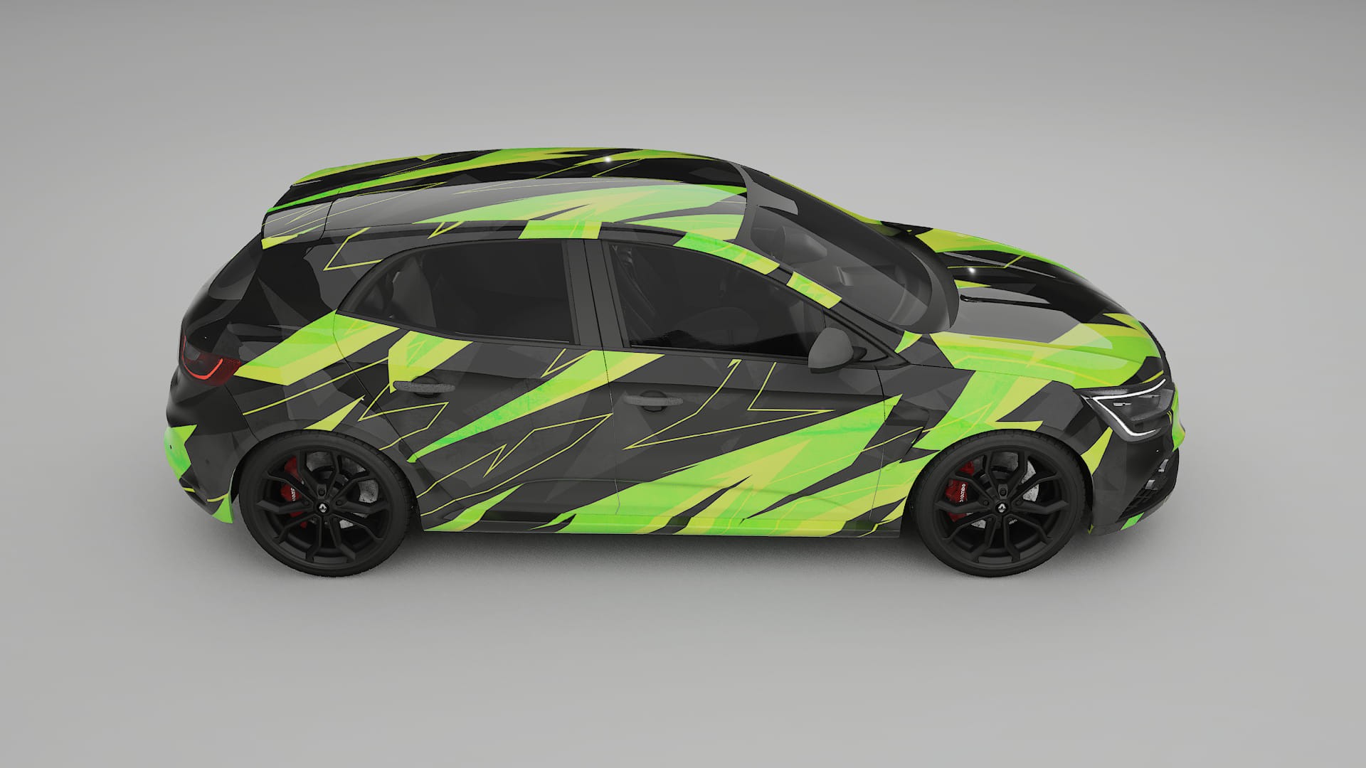 Renault Megane RS IV NINJA TURTLES – Designad Wrap PPF-sats i utskrivbar polyuretanfilm