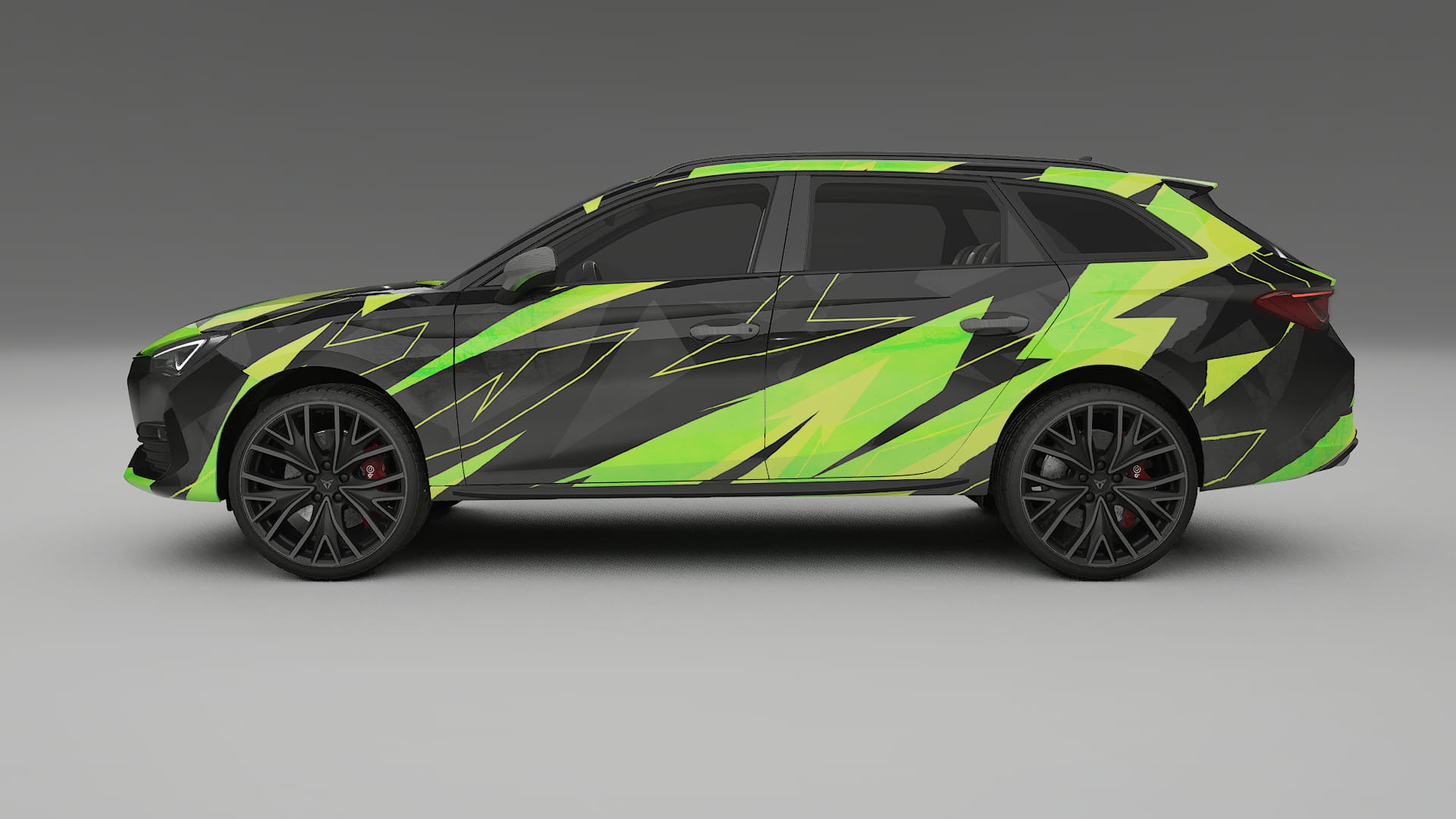 Seat Leon Cupra KL NINJA TURTLES – Designad Wrap PPF-sats i utskrivbar polyuretanfilm