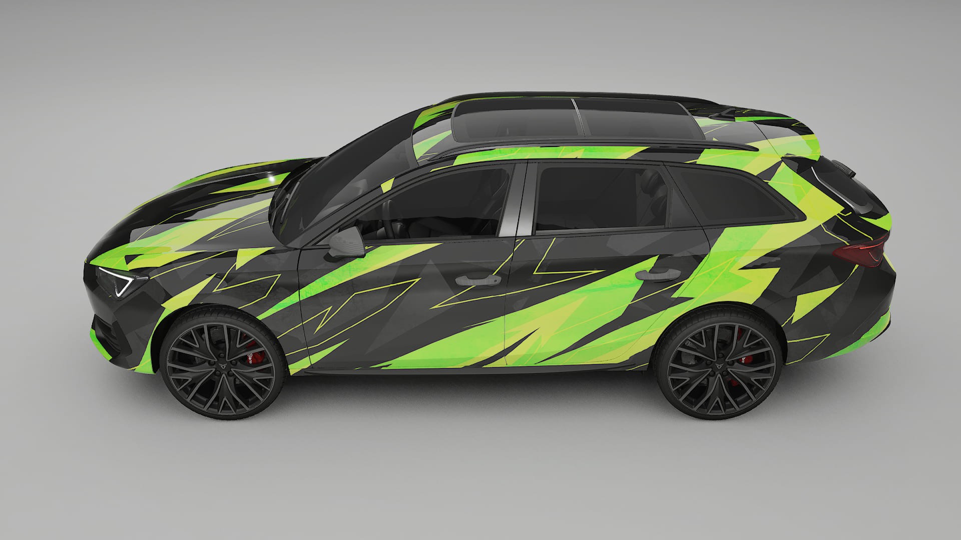 Seat Leon Cupra KL NINJA TURTLES – Designad Wrap PPF-sats i utskrivbar polyuretanfilm