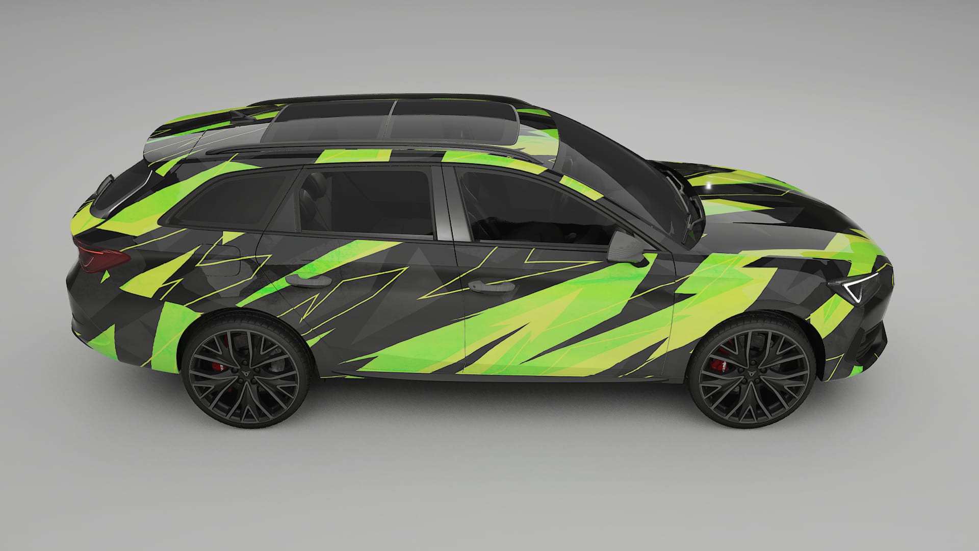Seat Leon Cupra KL NINJA TURTLES – Designad Wrap PPF-sats i utskrivbar polyuretanfilm